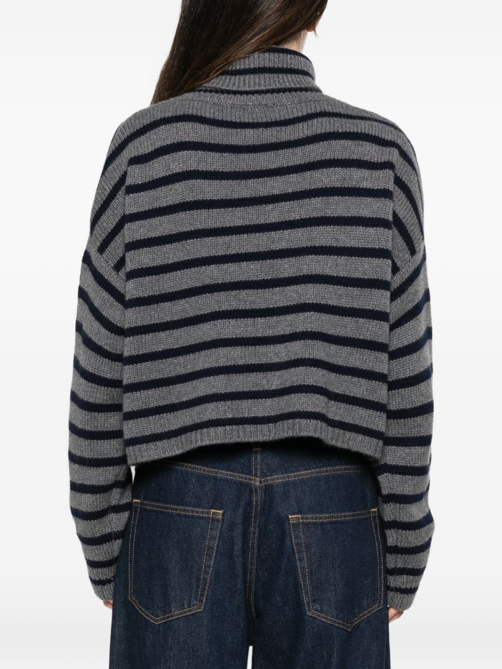 LISA YANG Sweaters DARK GREY – Cashmere 100% - view 2