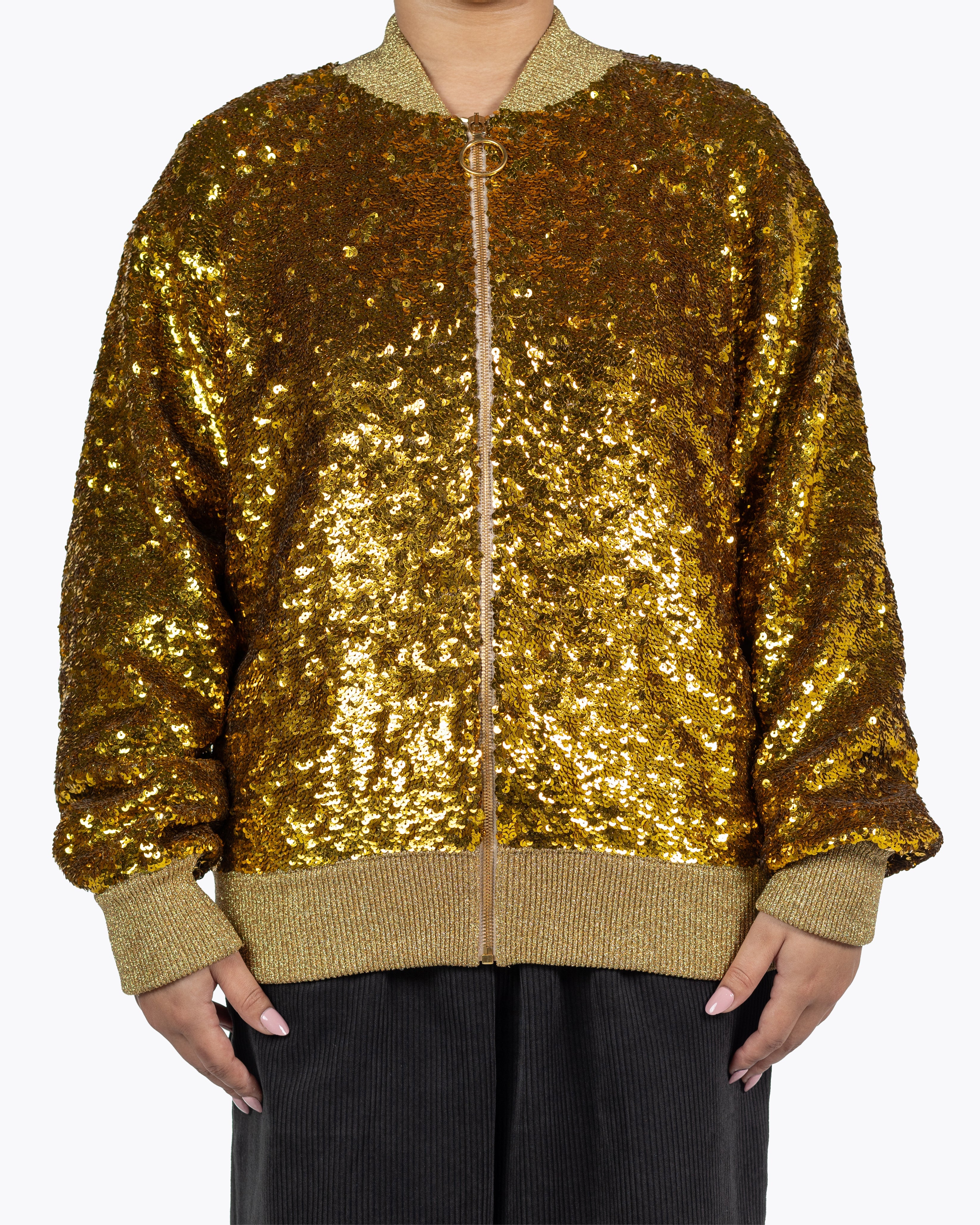 Gucci Gold Sequin Bomber