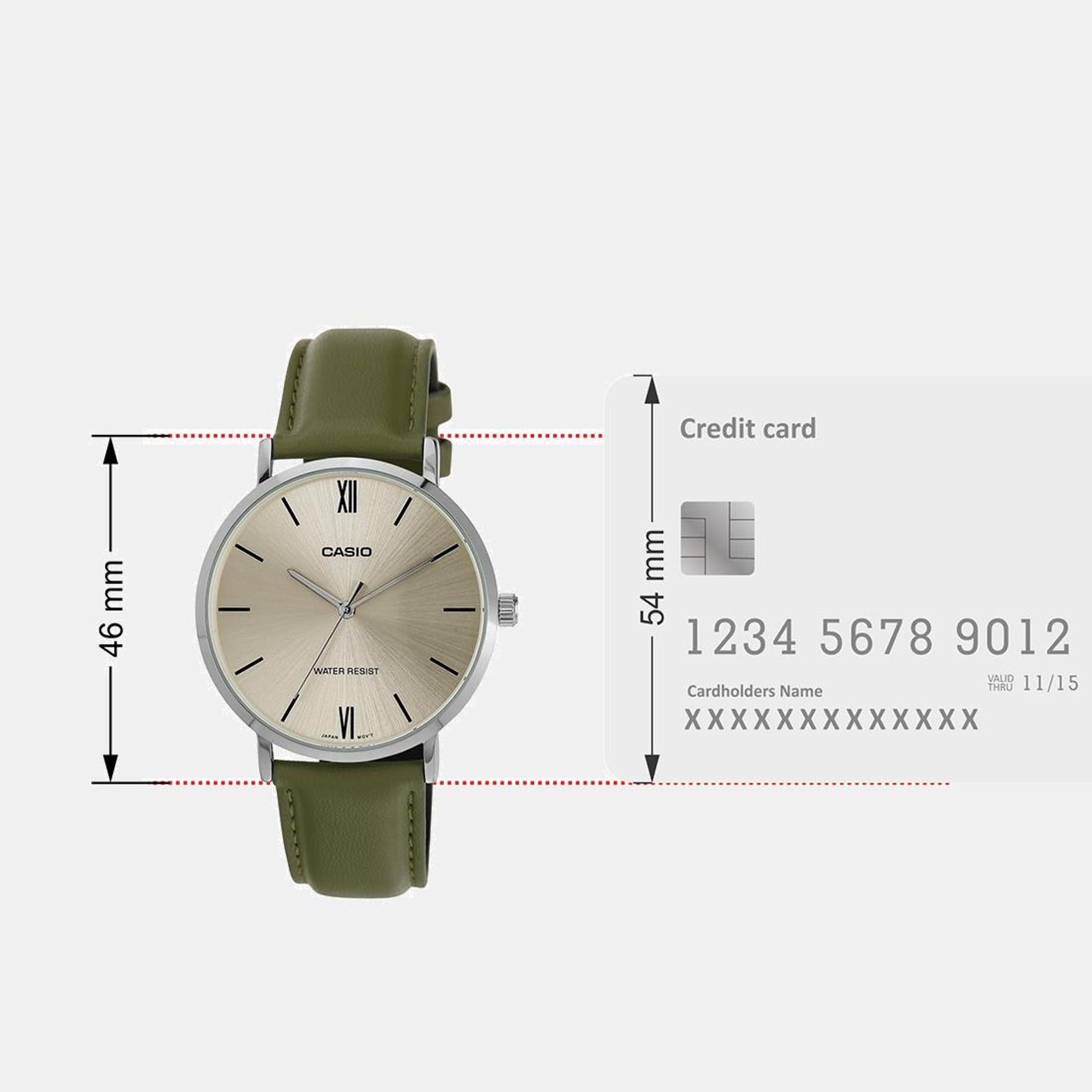 Casio Enticer Men Quartz Beige Dial Analog Leather Watch A2320 - view 9