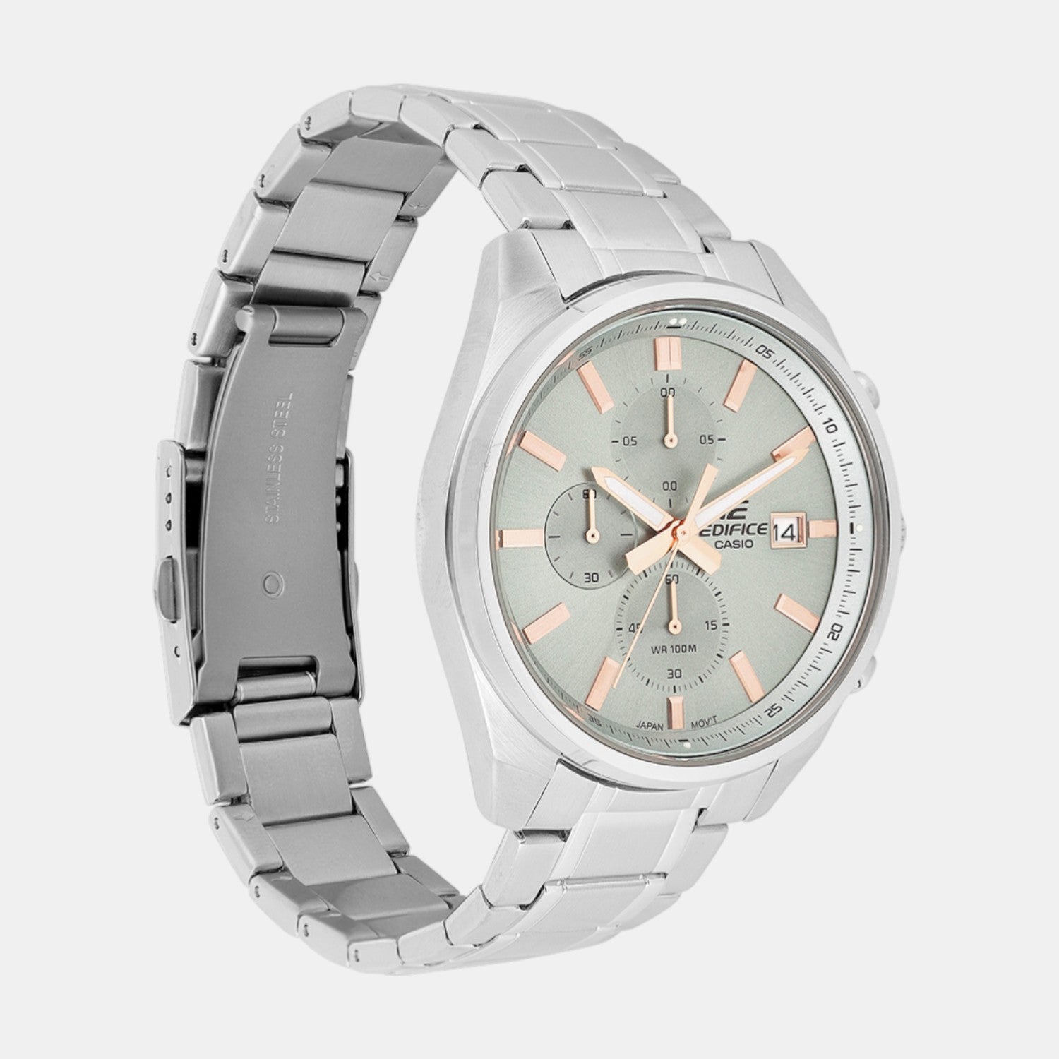 Casio Edifice Men Quartz Green Dial Analog Stainless Steel Watch ED663 - view 2