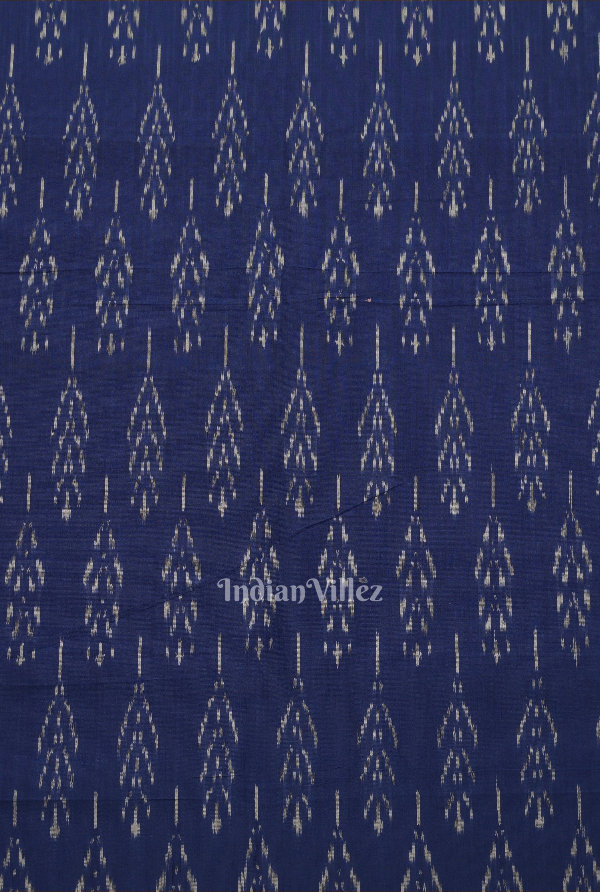 IndianVillèz Blue Pochampally Ikat Cotton Fabric - view 2