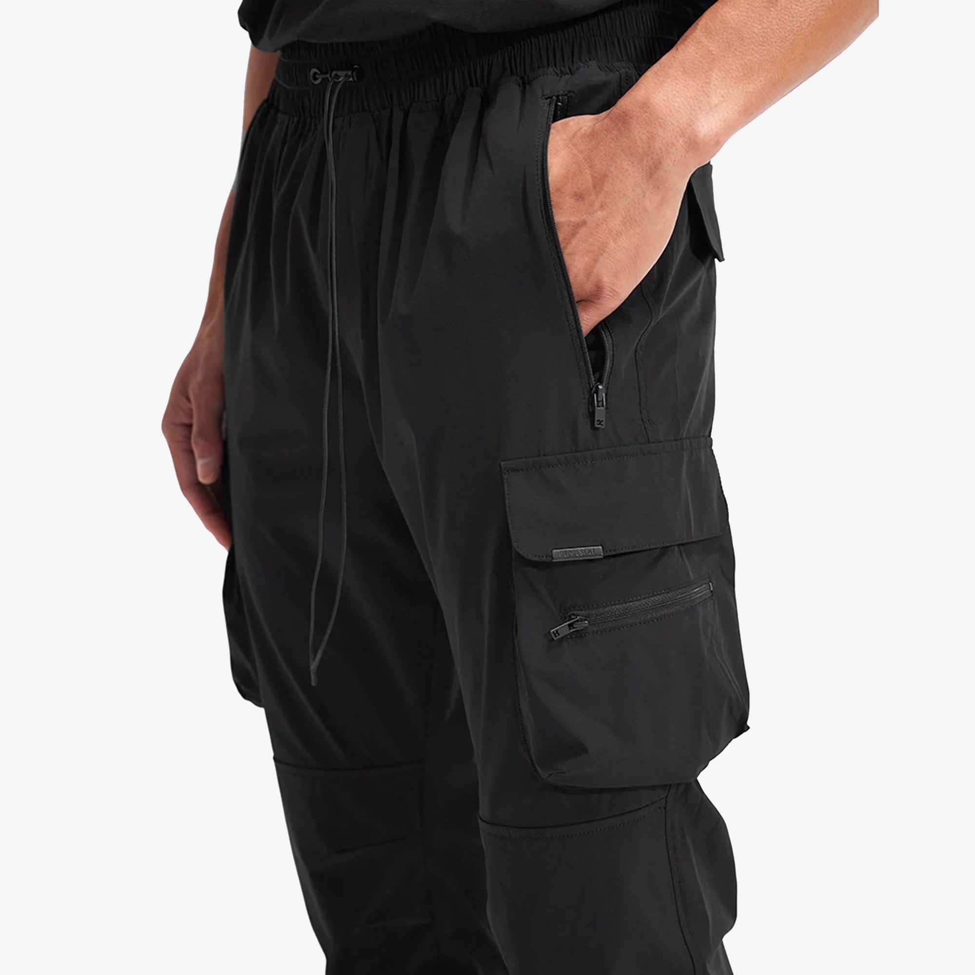 Represent | Stepped Hem Sweatpants { 247 Pant { Black - view 4