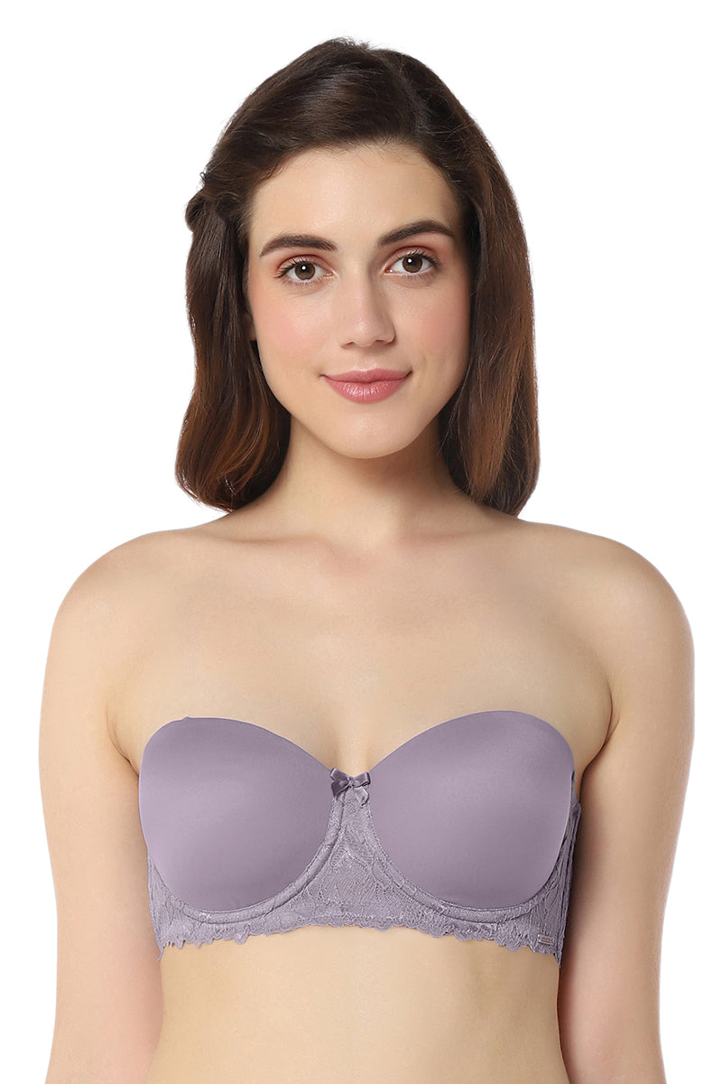 Amante Elegance Padded Wired Multiway Balconette Bra - Gray Ridge