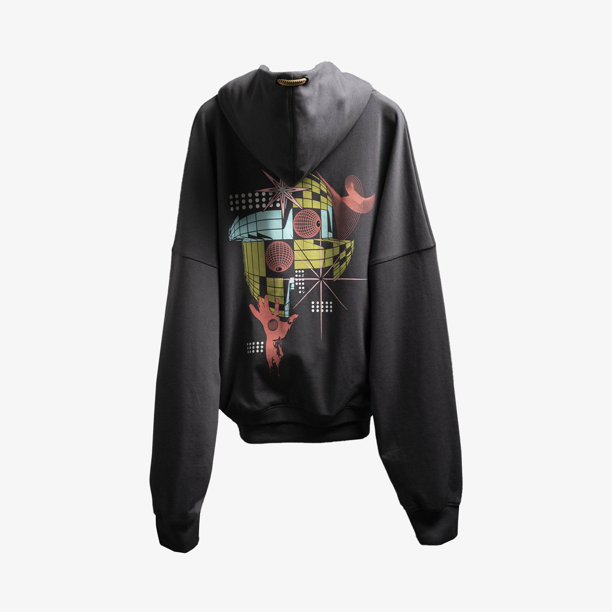 Superkicks | SPACEMAN DISCO HOODIE { ASPHALT - view 2