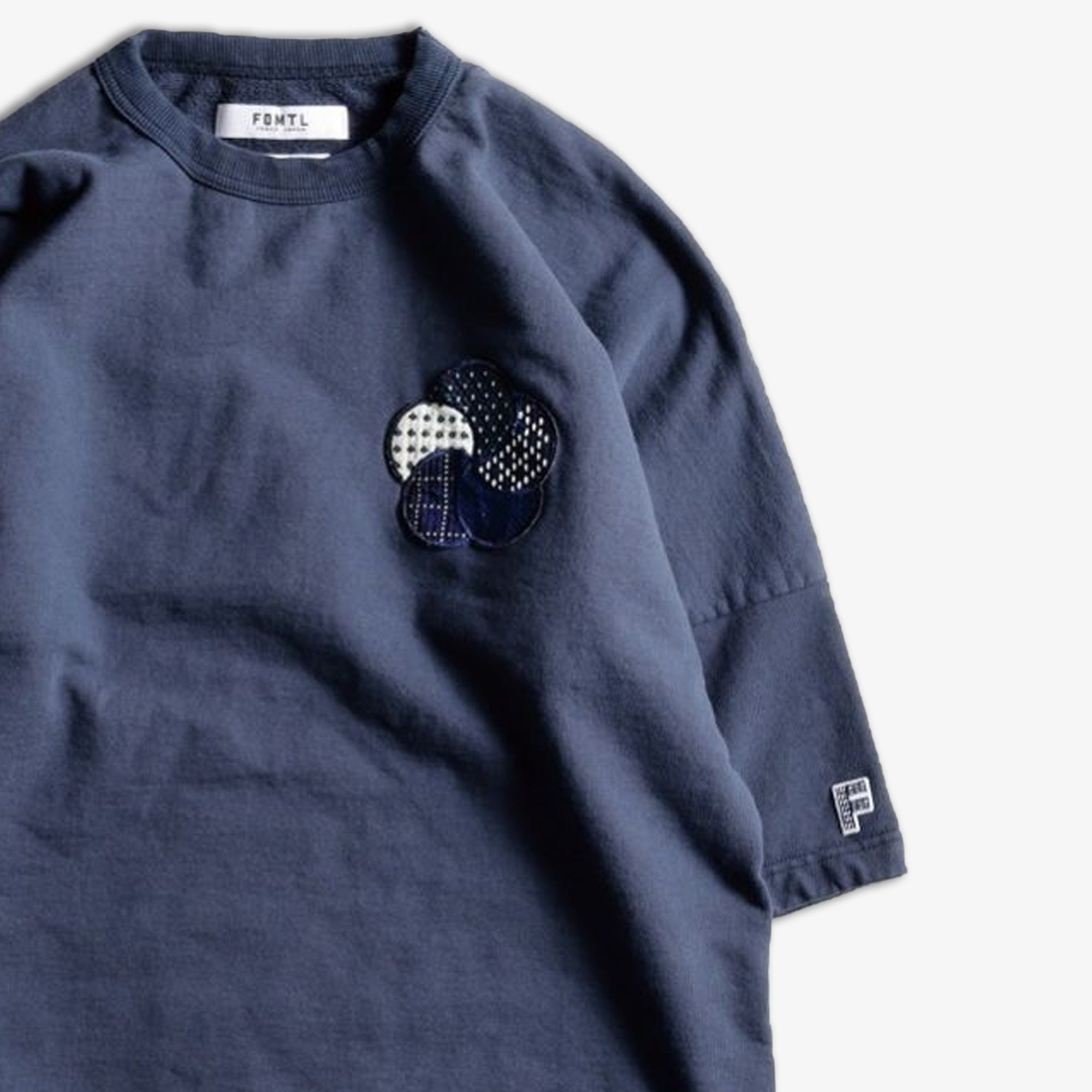 Fdmtl | Patch Sweat Tee { Navy - view 2
