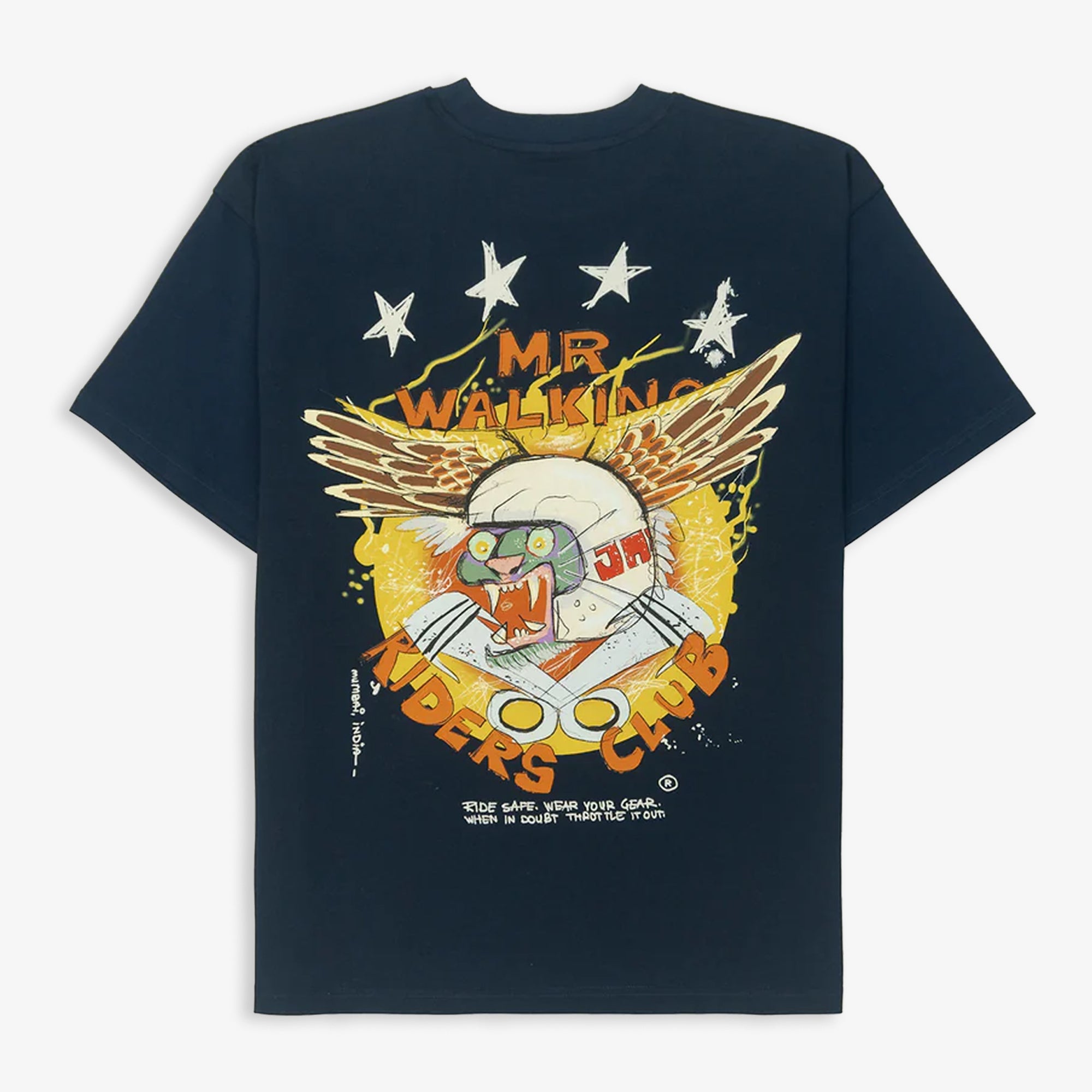Jaywalking | Biker T-shirt { Navy
