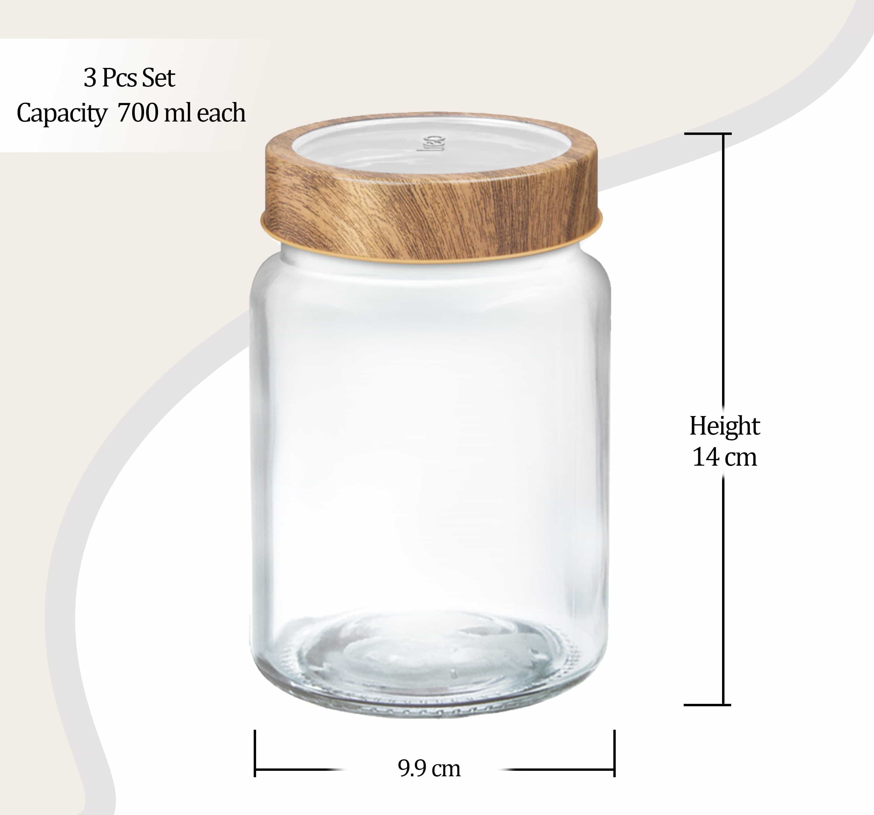 Woody Radius Jar (Treo by Milton) – Transparent - view 2