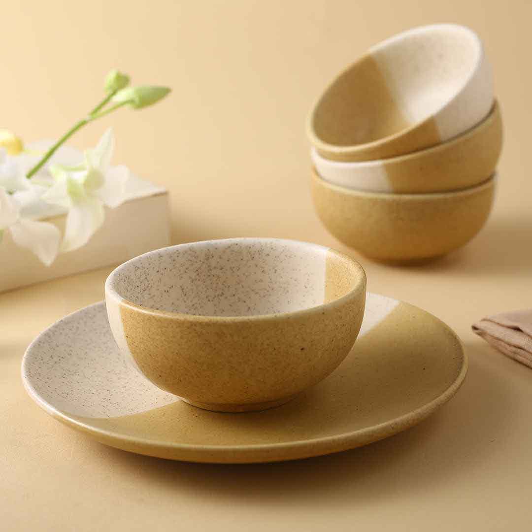 Wonderchef Teramo Yellow Veg Bowl set of 4 - view 4