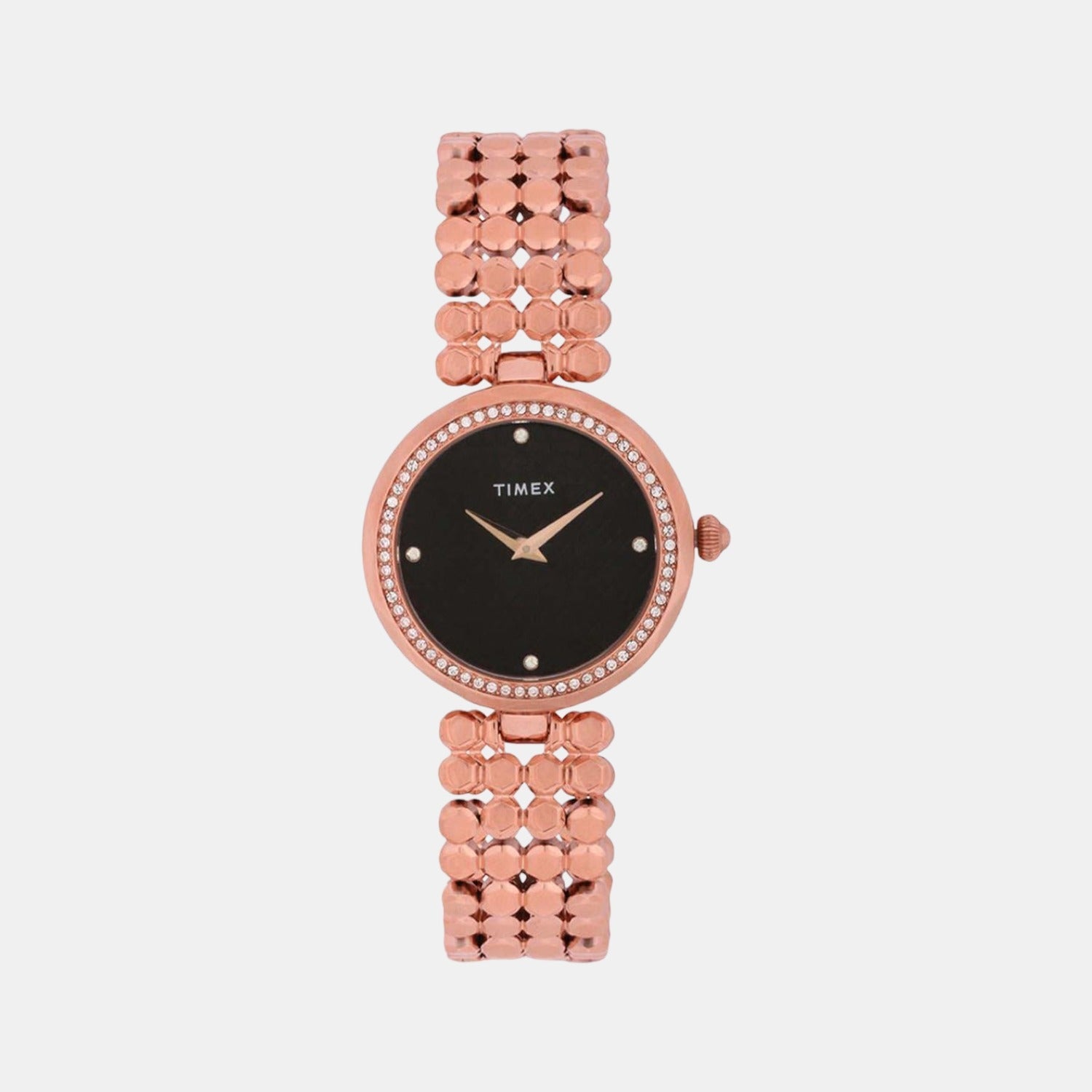Timex Fria Women Quartz Black Dial Analog Brass Watch TWEL13904