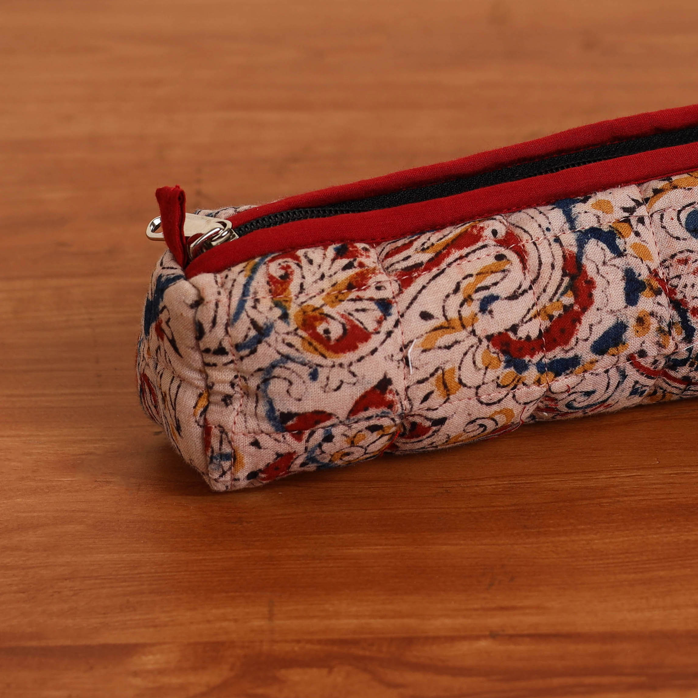 NOORI BAZAR Beige - Handmade Quilted Cotton Pencil Pouch 23 - view 2