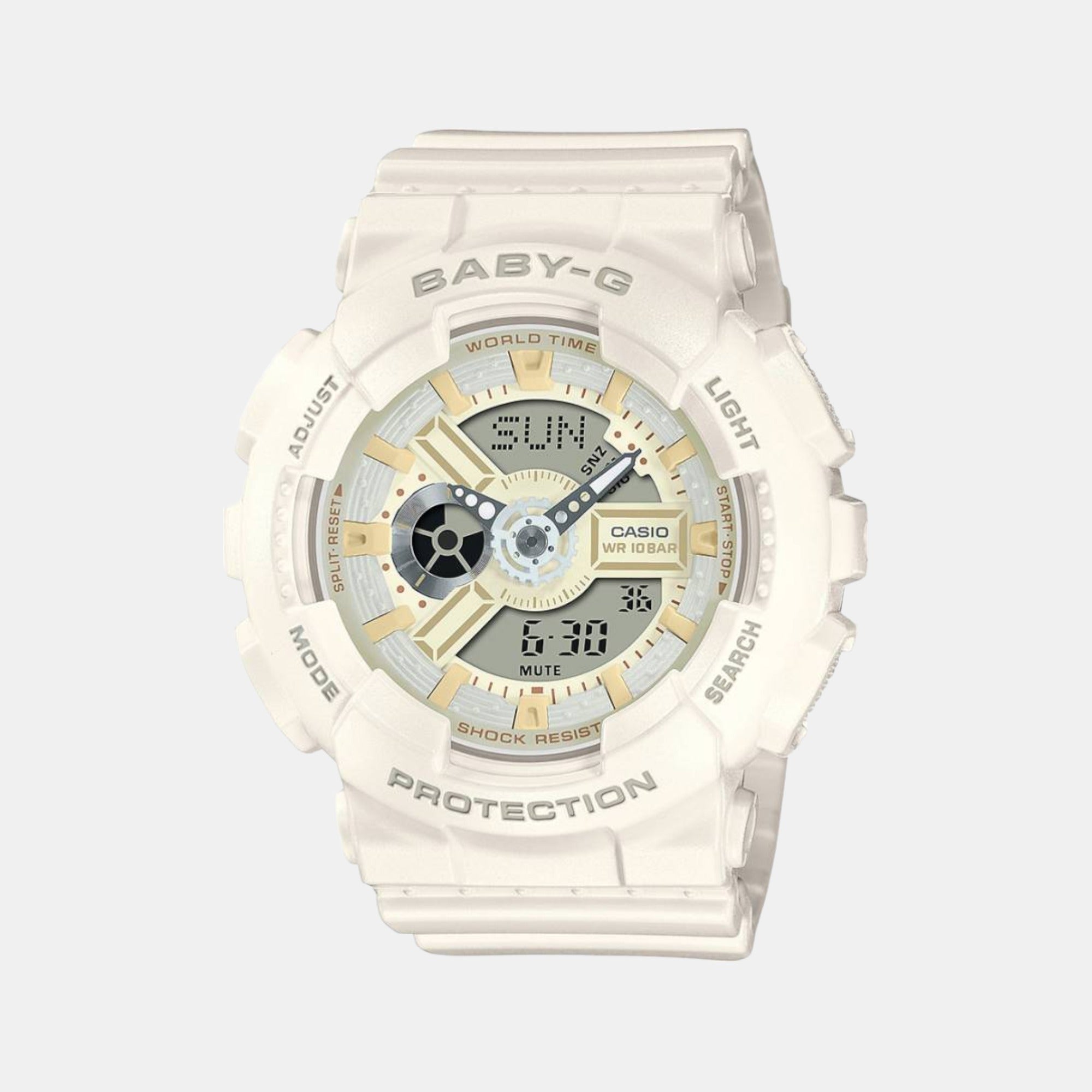 Casio Baby-G Men Quartz White Dial Analog-Digital Resin Watch B228