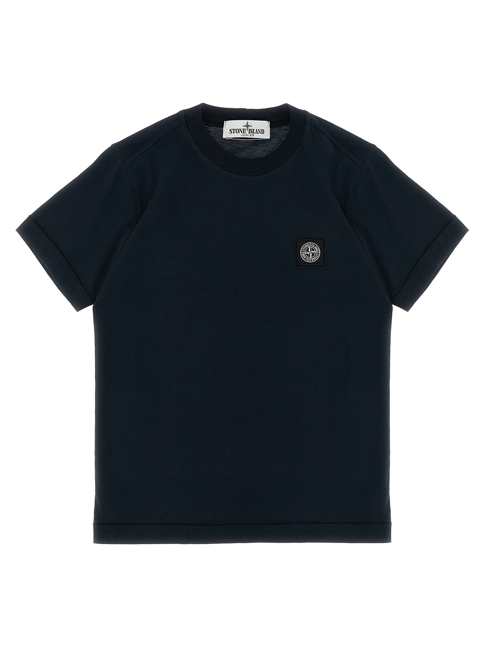 Stone Island Junior Logo Patch T-shirt – 100% cotton
