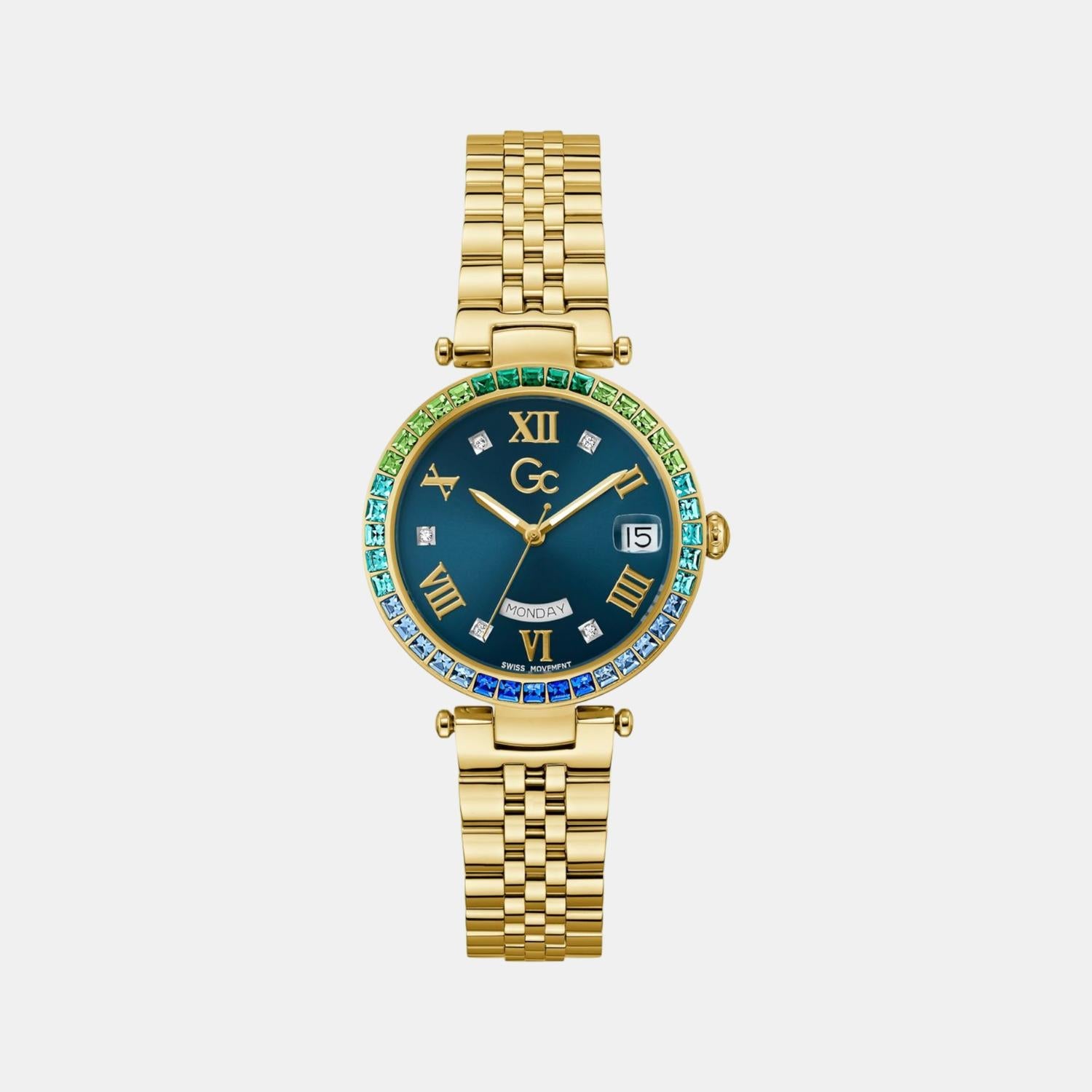 Gc Flair Women Quartz Blue Dial Analog Stainless Steel Watch Z01021L7MF