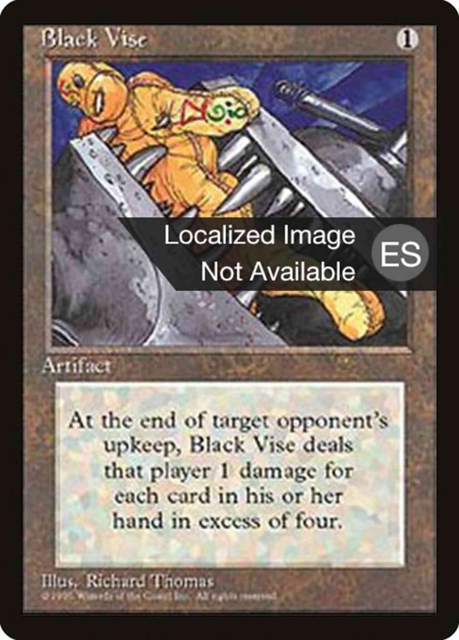 Spanish 299 fourth – Magic Black Vise - Spanish [299] [Fourth Edition Black Border: Spanish] [Non-Foil]