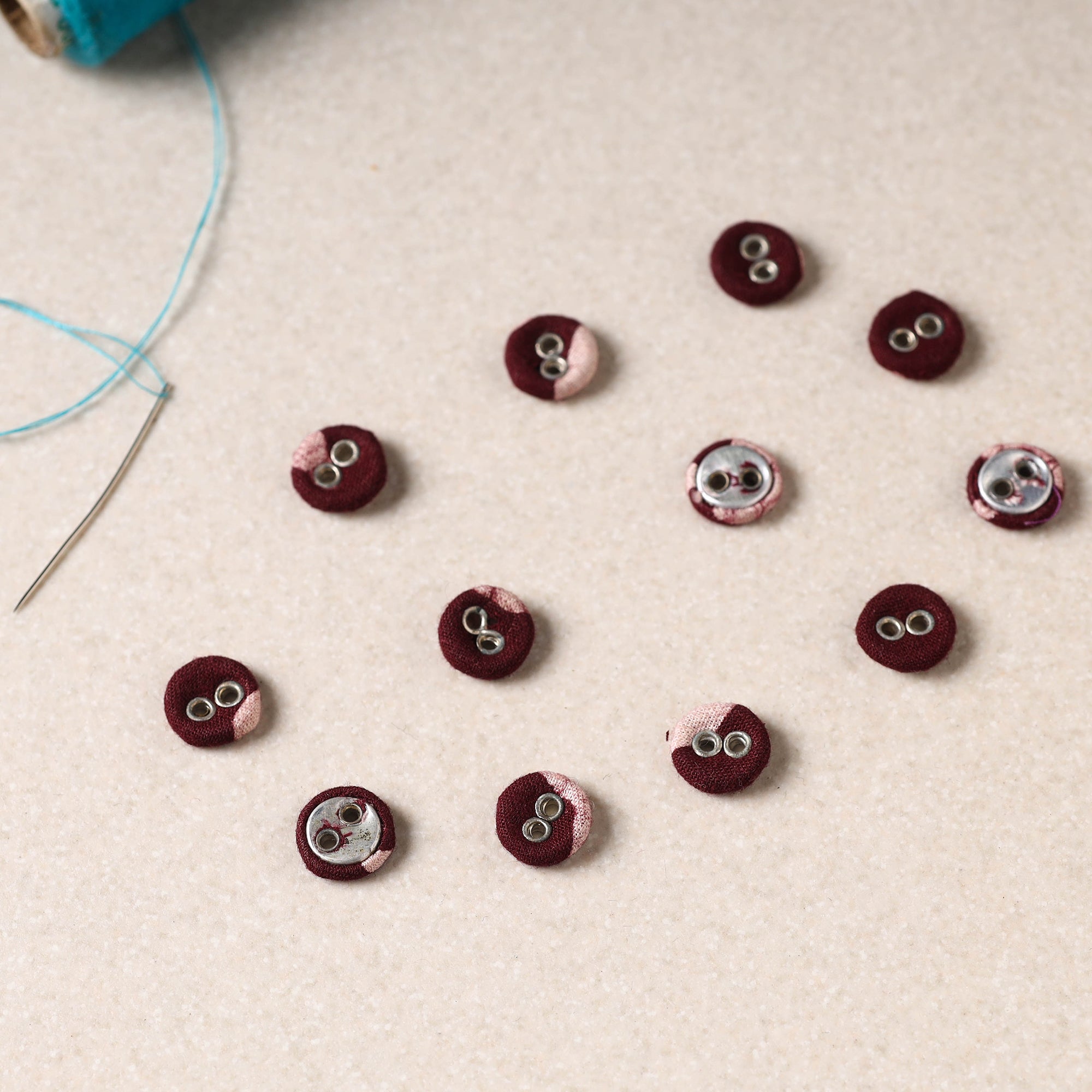 BUTTON BAAZ 1cm Buttonbaaz Handmade Button Small (Set of 12) 42