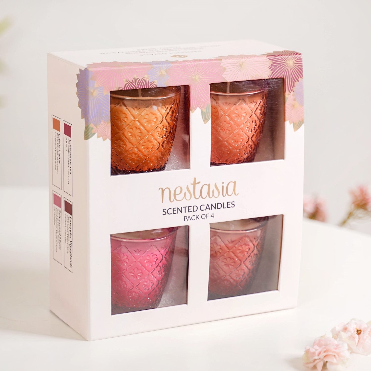 Nestasia Scented Citrus Woods Fragrant Candle Set Of 4 - view 2
