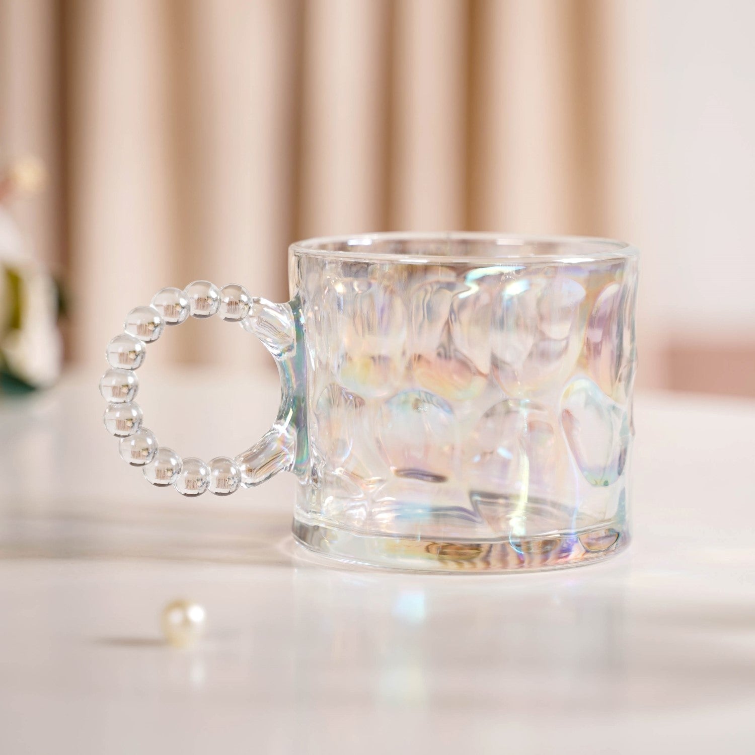 Nestasia Set Of 4 Iridescent Glass Tea Cups 325ml - view 3