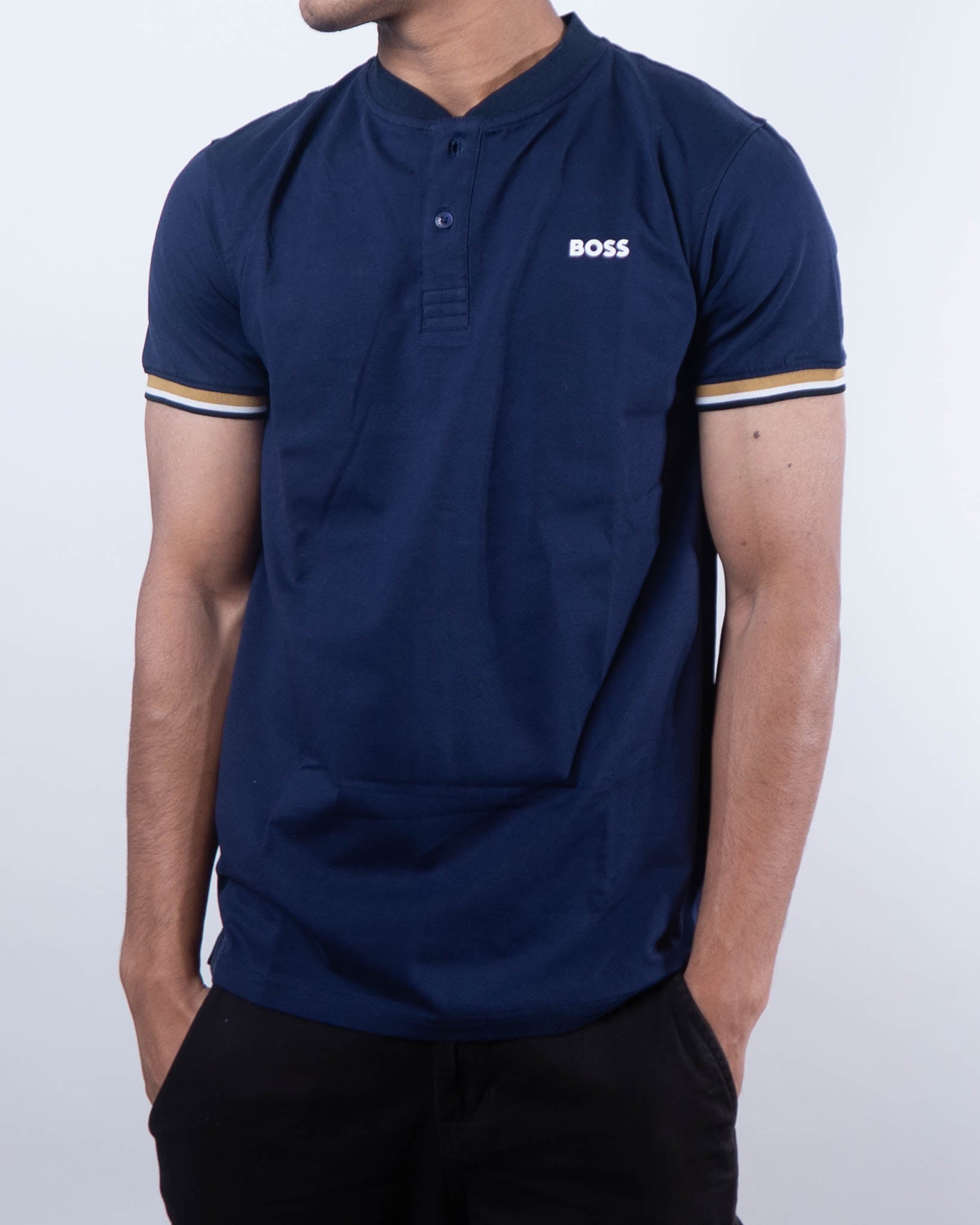 Hugo Boss x Matteo Berrettini Slim-Fit Stripes Polo T-Shirt