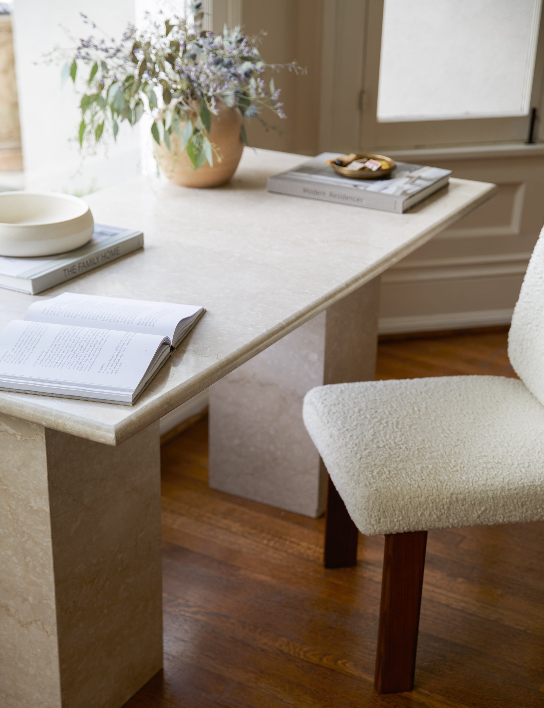 Lulu and Georgia Leonel Desk – Cream Marble - view 3
