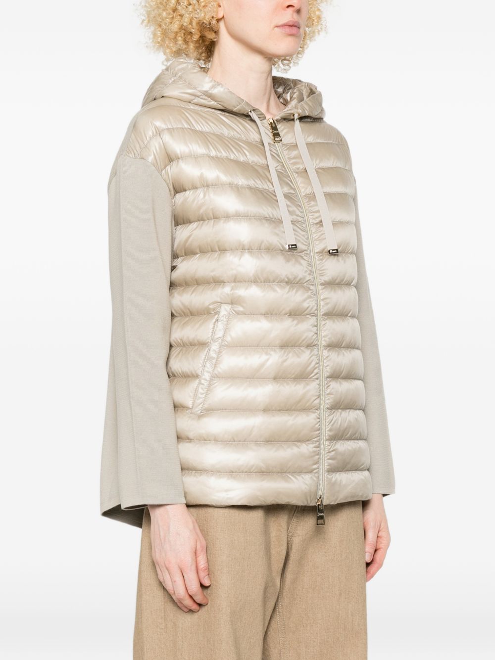 Herno Cotton and nylon down jacket - view 3