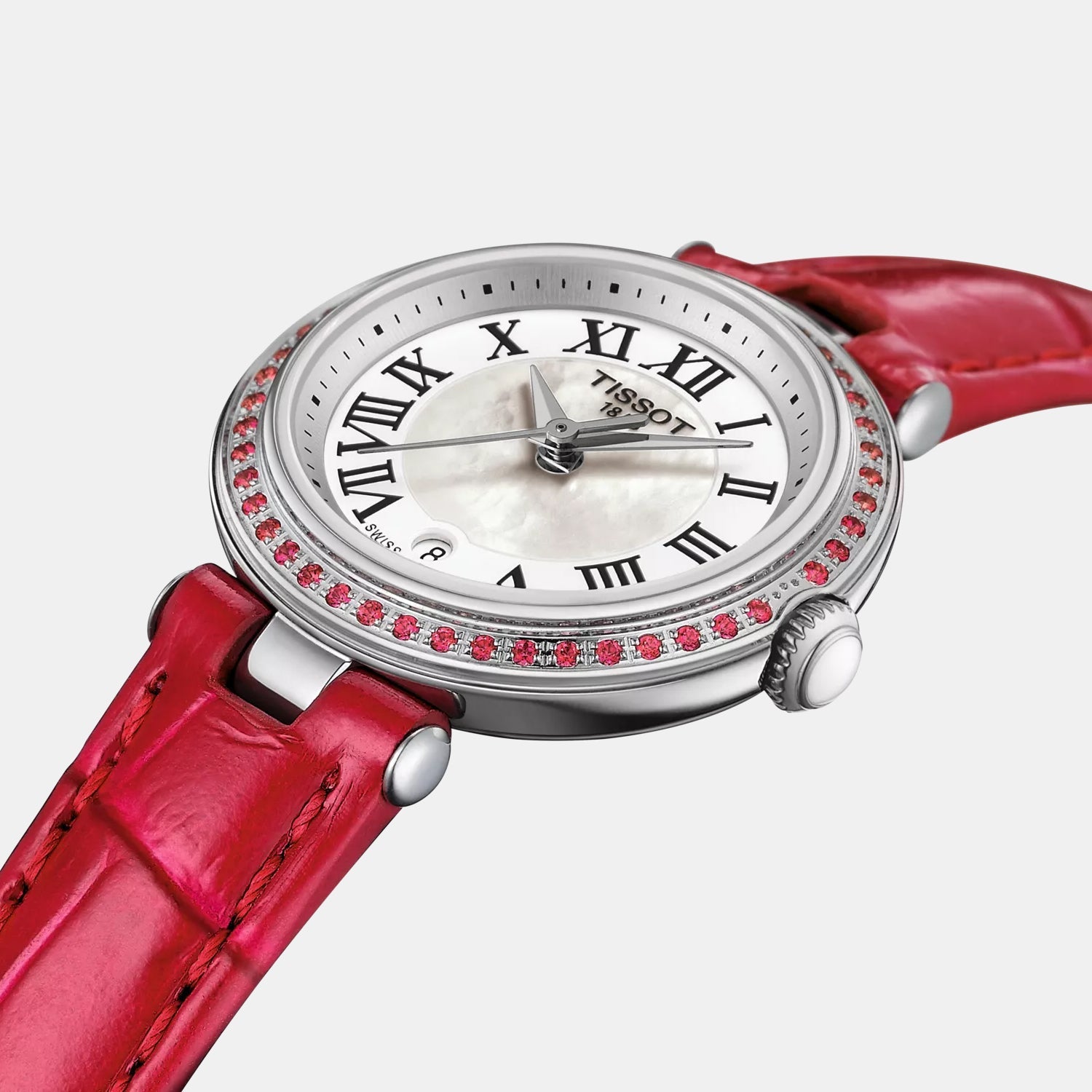 Tissot Bellissima Women Quartz White Mother Of Pearl Analog Leather Watch T1260106611300 - view 2