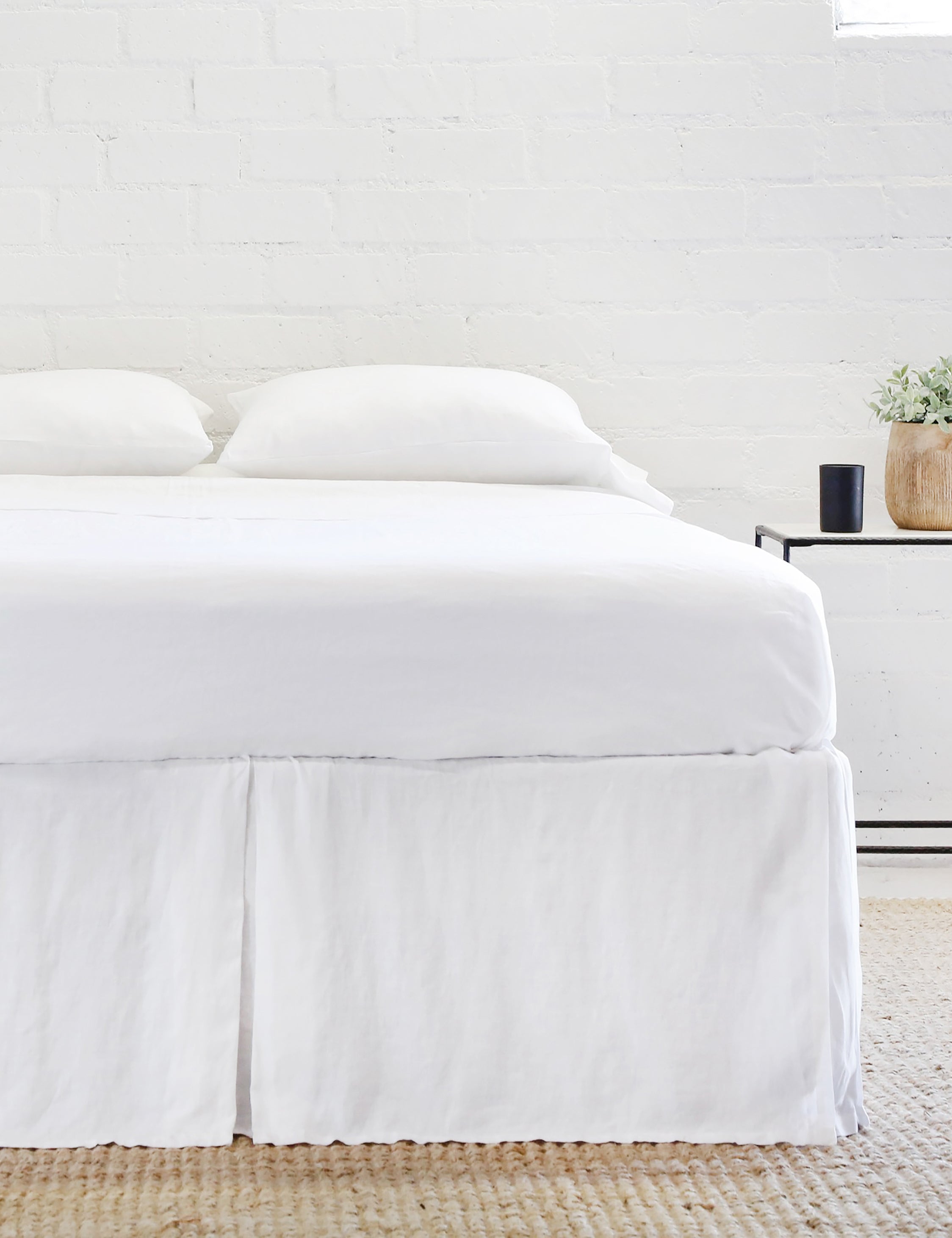 Lulu and Georgia Pleated Linen Bed Skirt by Pom Pom at Home - view 3