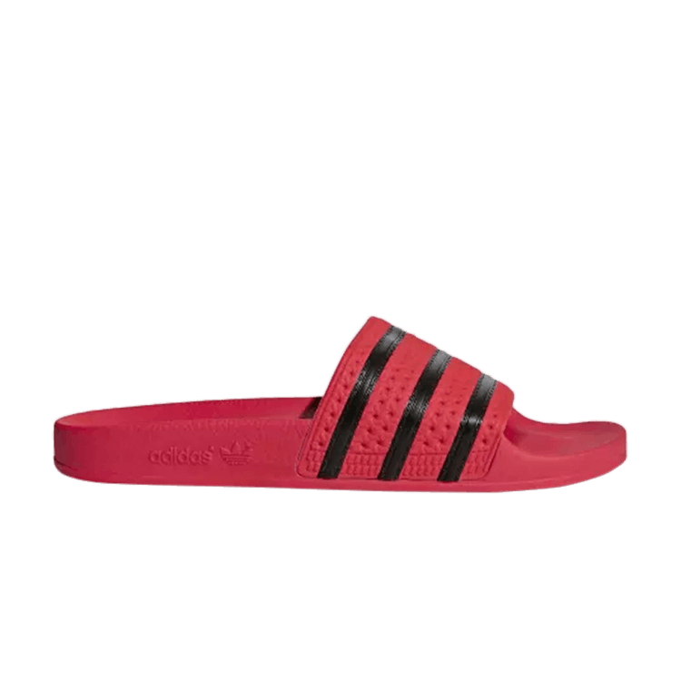 Yeezy adidas Adilette Real Coral Black-Real Coral