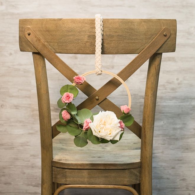 fiftyflowers.com Floral Hoop Decor with Something Turquoise - view 2