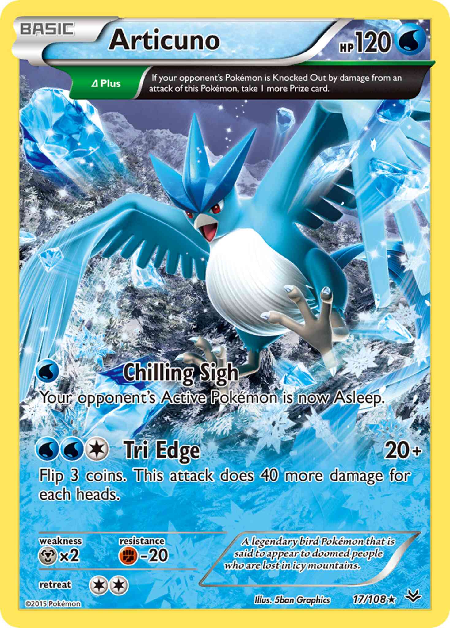 Rare xy6-17 reverse – Pokémon Articuno - 17/108 - Rare [xy6-17] [Reverse Holo]