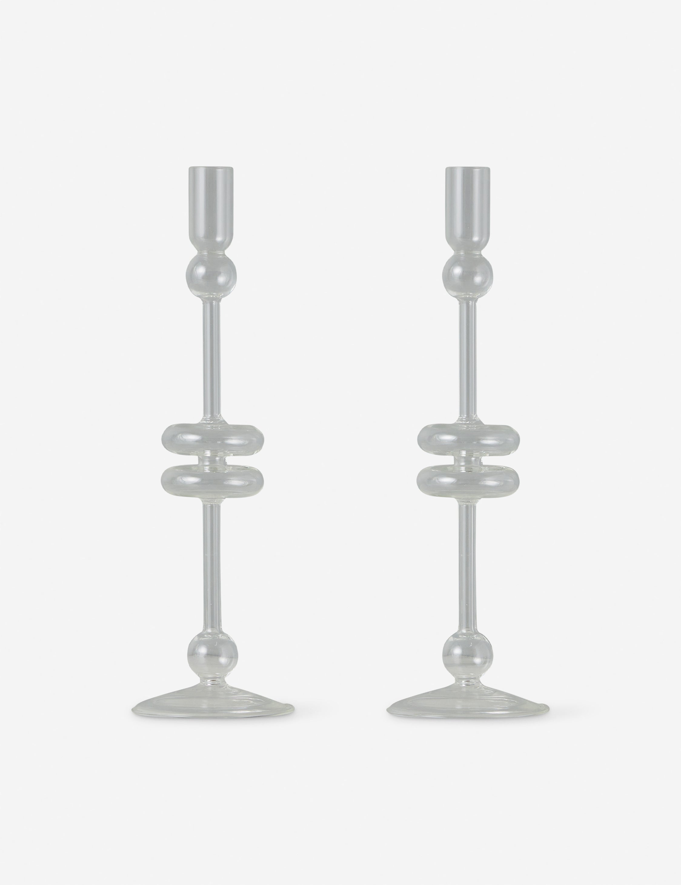 Lulu and Georgia Glass Candlestick Pair (Set of 2) by etúHOME - view 18