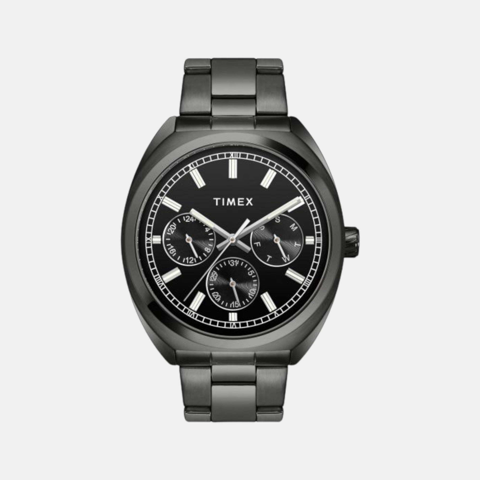 Timex E Class Men Quartz Black Dial Chronograph Stainless Steel Watch TWEG22303