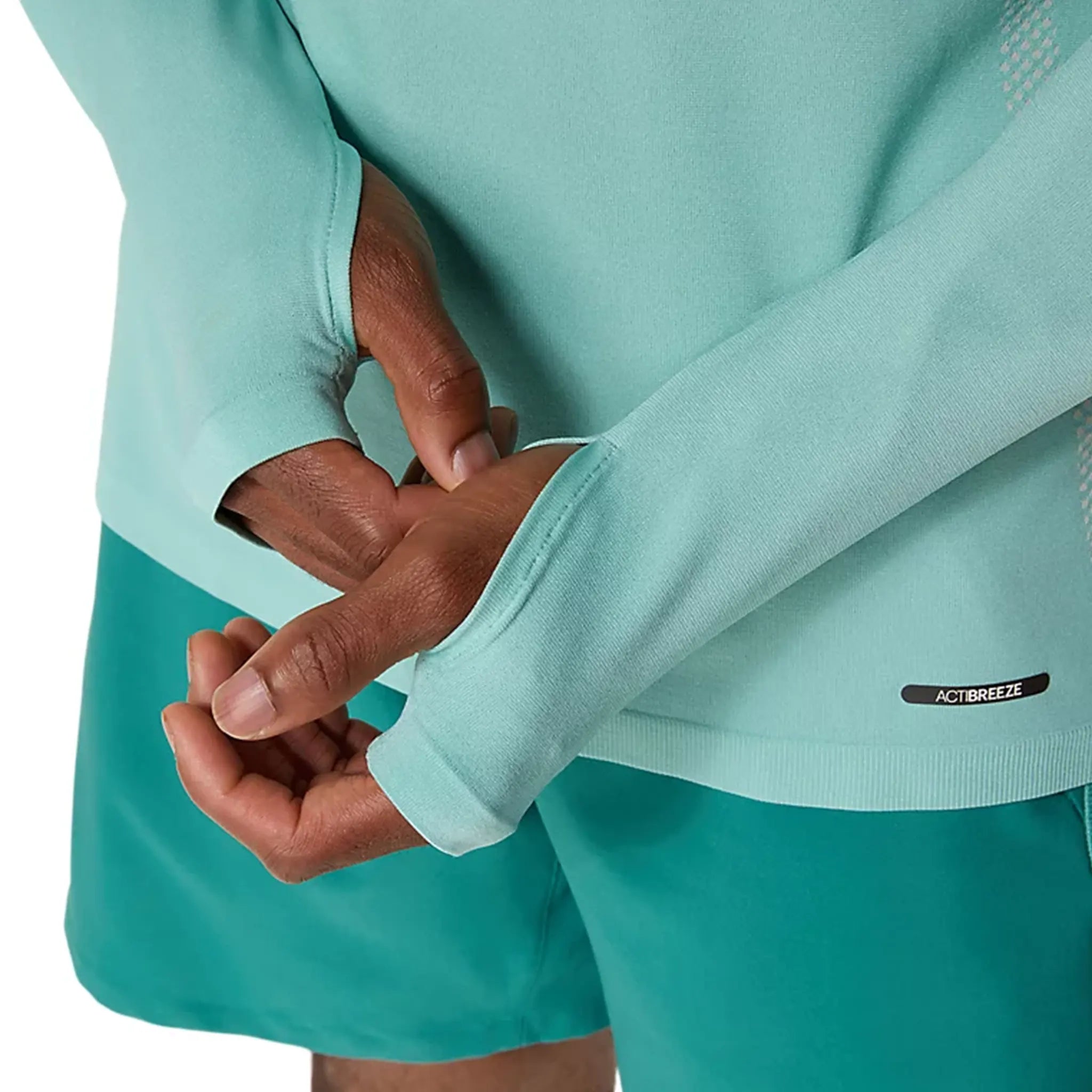 ASICS Seamless L/S Birch Oasis Green T Shirt - view 5