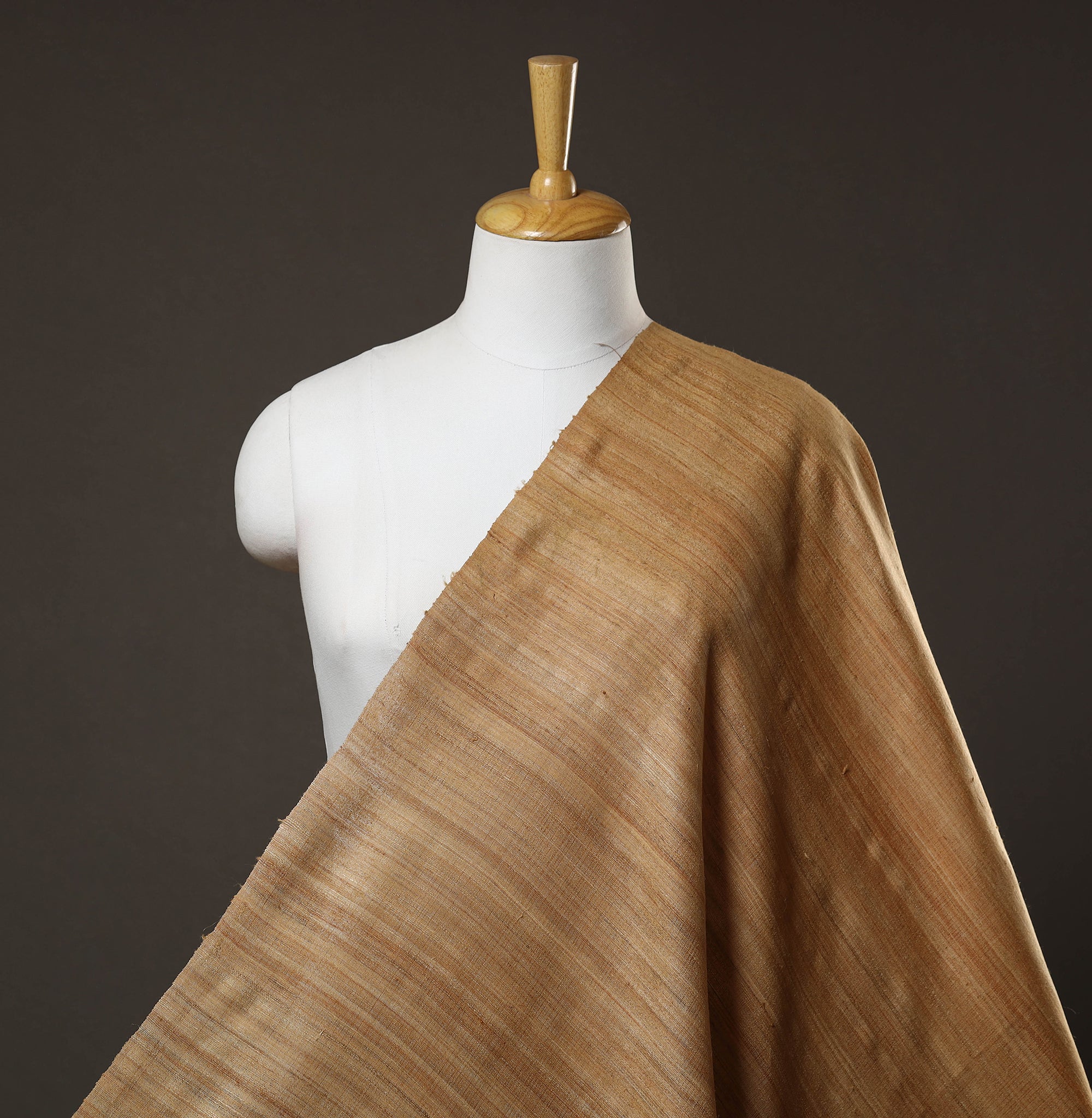 ITOKRI CRAFTS INITIATIVE Brown - Authentic Handwoven Tussar Silk Bhagalpuri Fabric 16