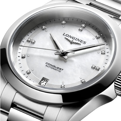 Longines Conquest White Mother-Of-Pearl Dial Women 34mm - view 2