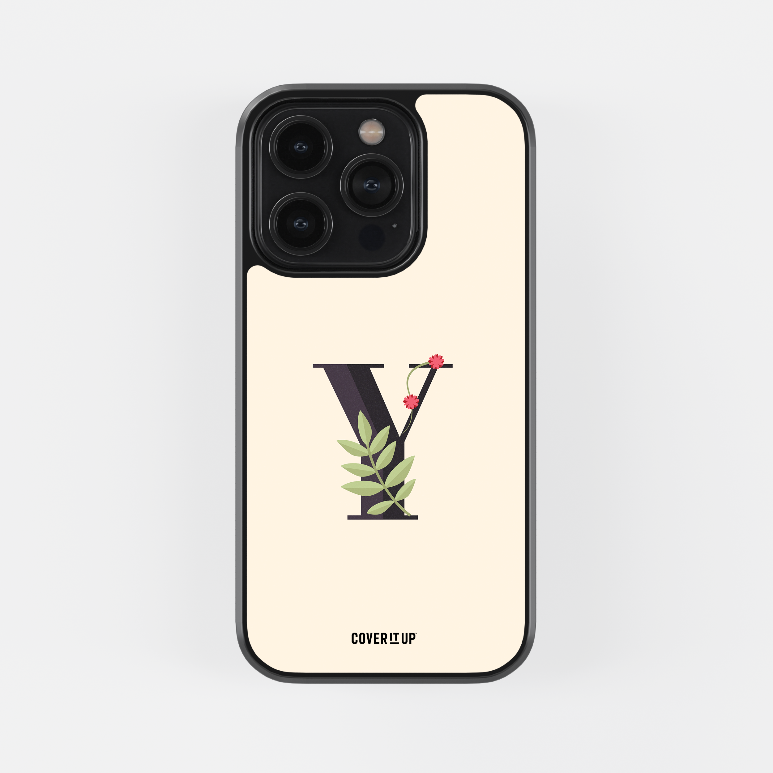 Design Phone Cases Limited Edition Floral Initial Glass Case - view 51