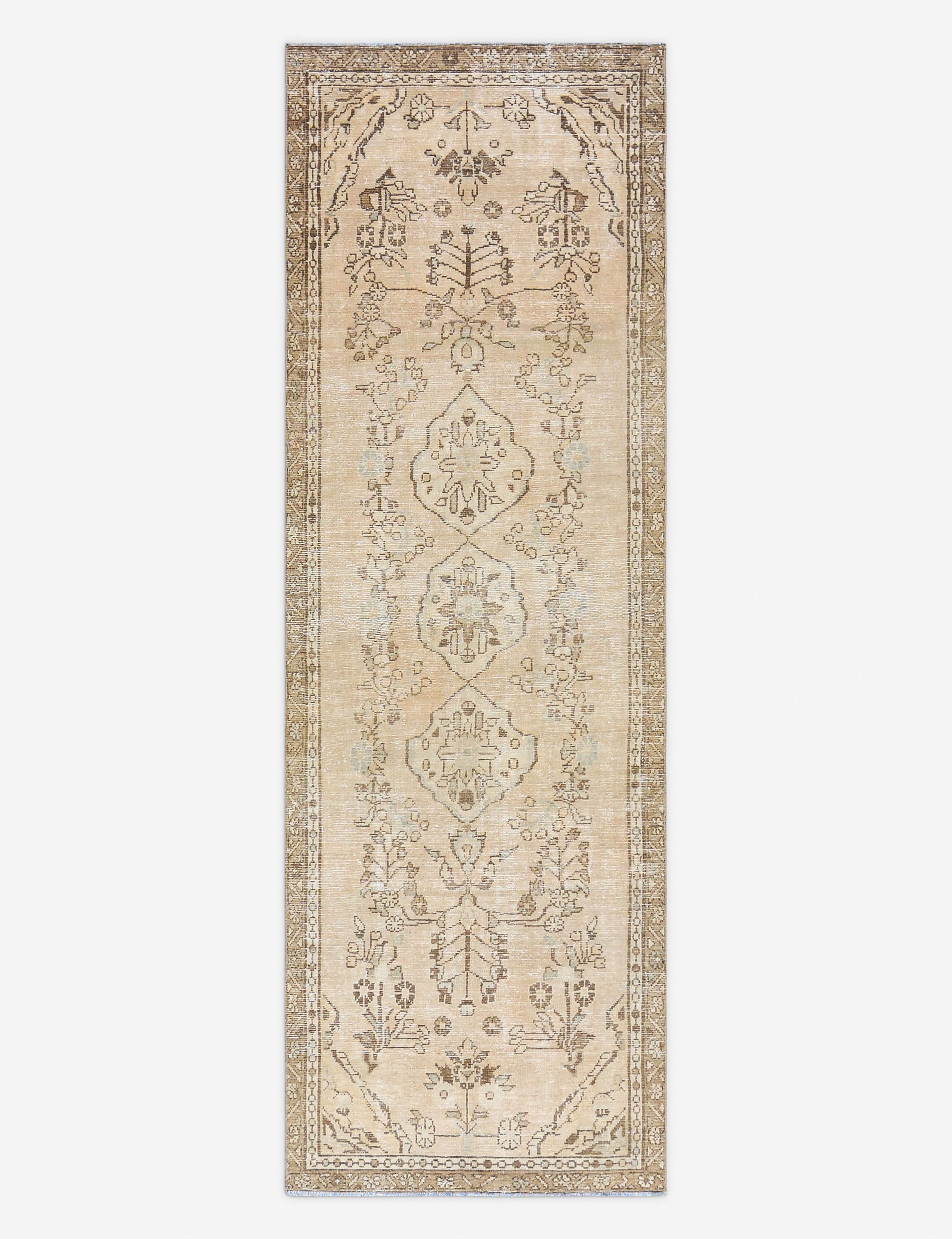 Lulu and Georgia Vintage Turkish Hand-Knotted Wool Rug No. 514, 3' x 9' 2"