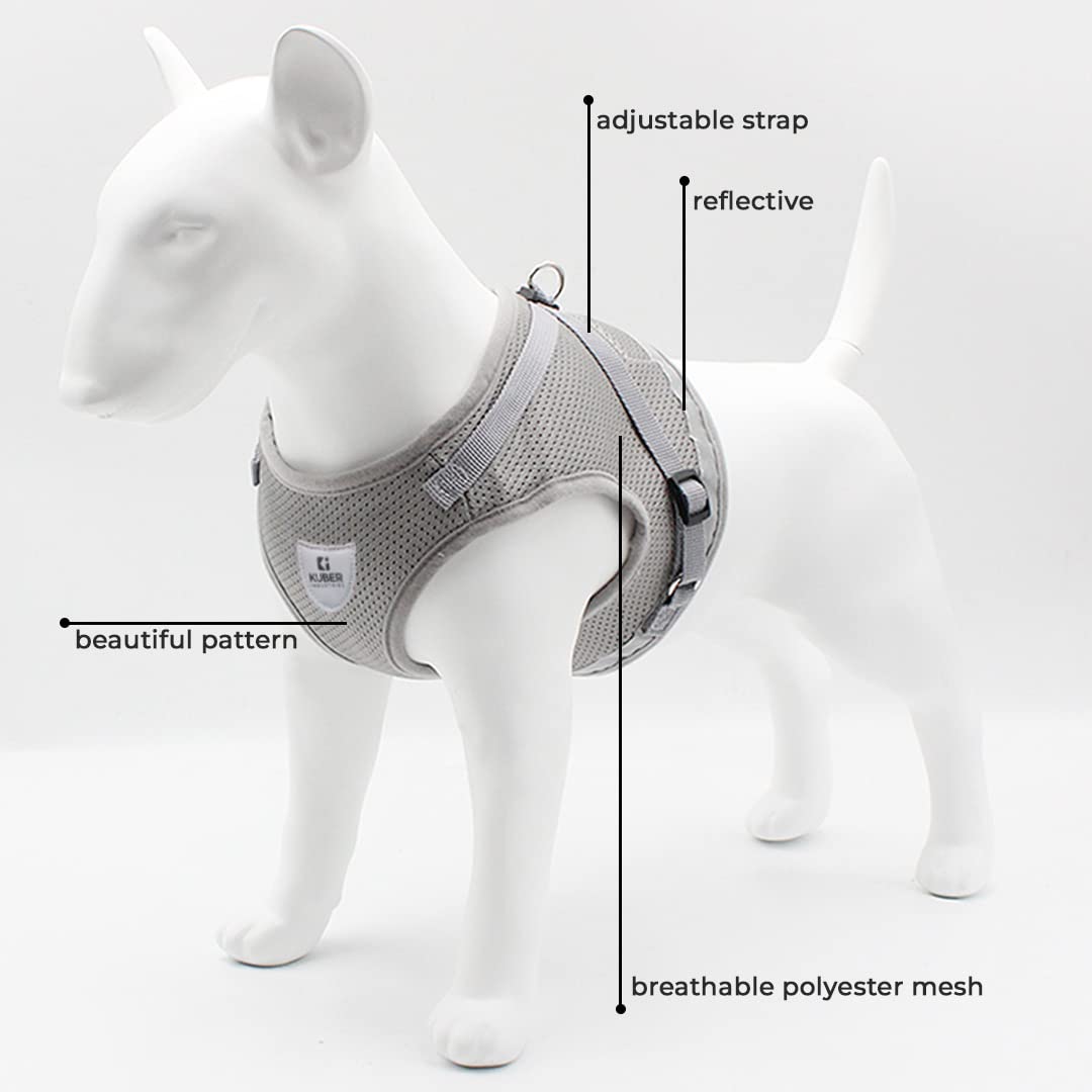 Urbane Home Homestic Reflective Dog Harness with Adjustable Leash|Breathable Polyester Mesh Fabric |XL Size|HT-844|Comfortable No-Pull Grip|Quick Rele - view 2
