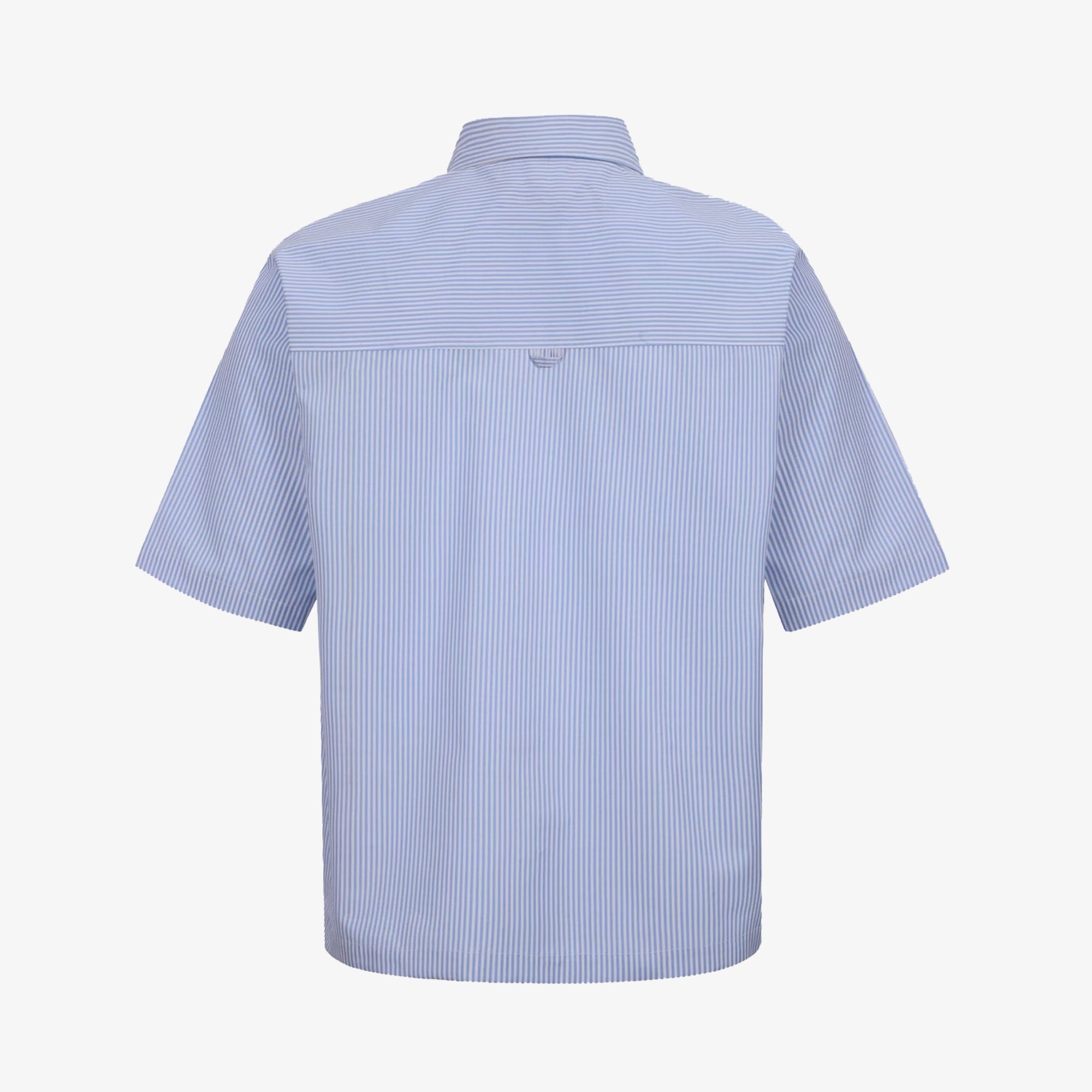 Almost Gods | Victoria Fresco Shirt In Bengal Stripes { Blue/white - view 2