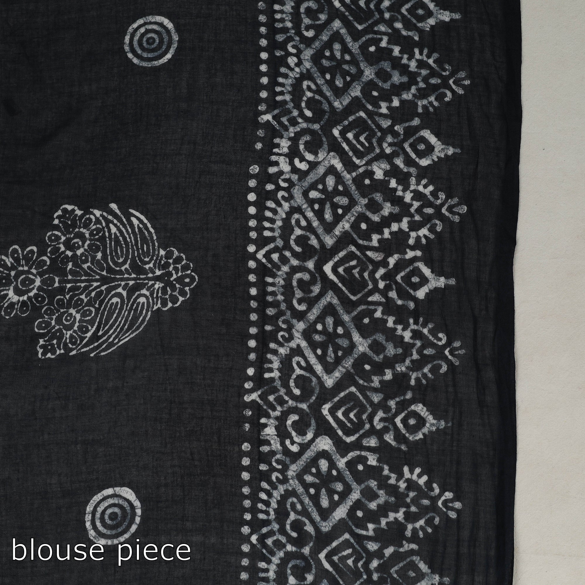 BATIK BY MD. SHARIFF Black - Cotton Hand Batik Print Saree 02 - view 6