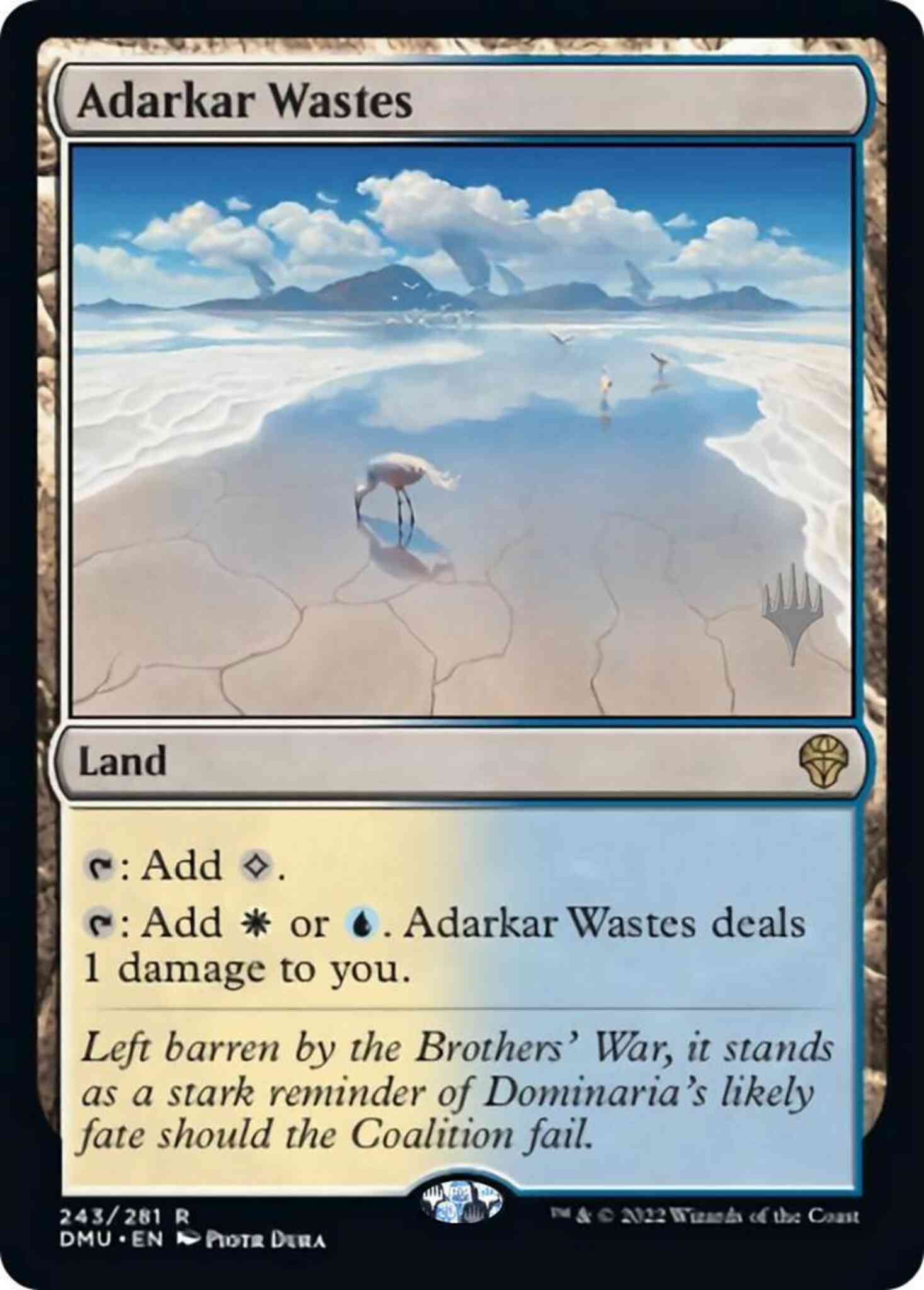 Adarkar wastes 243p – Magic Adarkar Wastes [243p] [Promo Pack] [Dominaria United: Promos] [Non-Foil]
