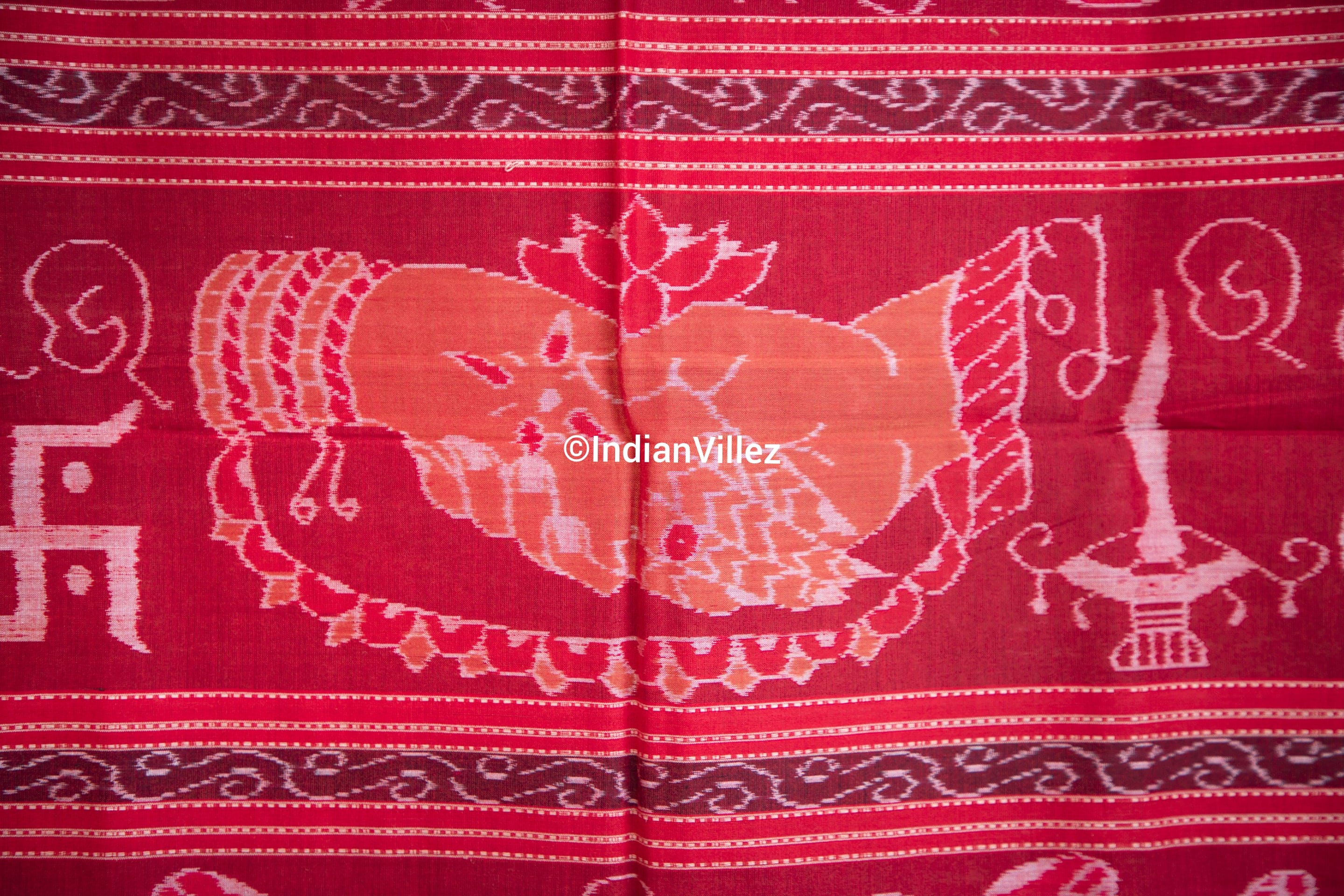 IndianVillèz Subhavivah Odisha Handloom Sambalpuri Ikat Cotton Saree - view 5