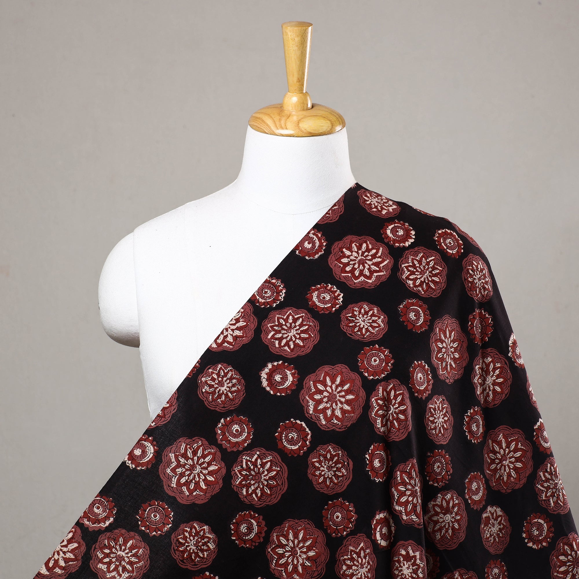 HAVELI CHRONICLES Black - Jahota Block Printed Cotton Fabric