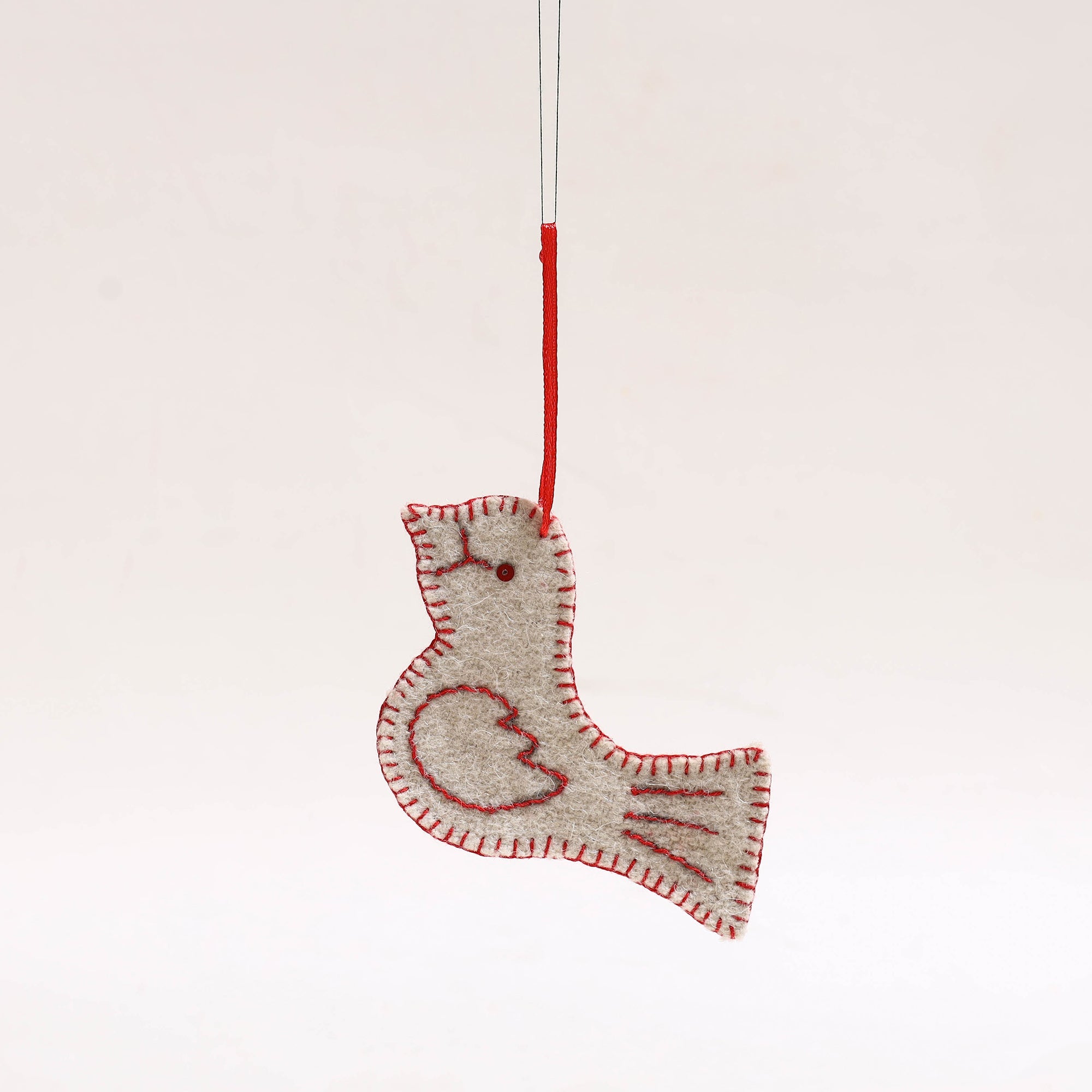 SASHA Bird- Handmade Felt Christmas Ornament - view 3