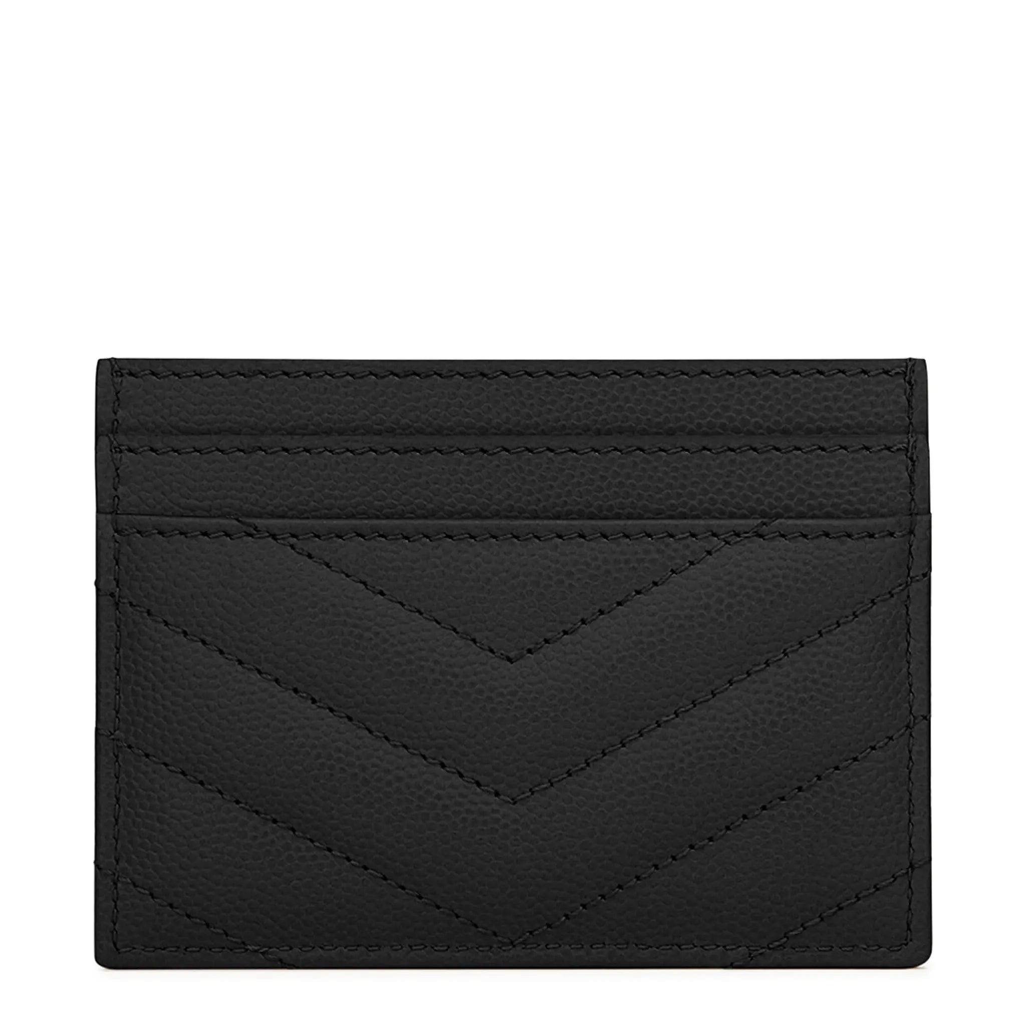 Saint Laurent Cassandre Matelassé Black Card Case - view 2