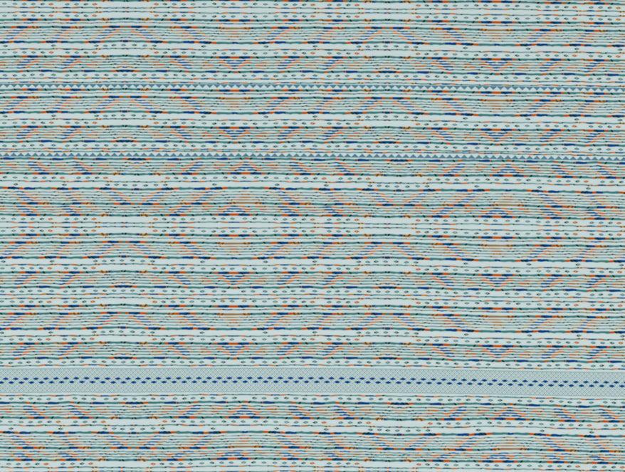 Spaces India Geometric Iced Aqua - Light Blue 100% Cotton King Fitted Sheet - Gypsy By Spaces - view 6