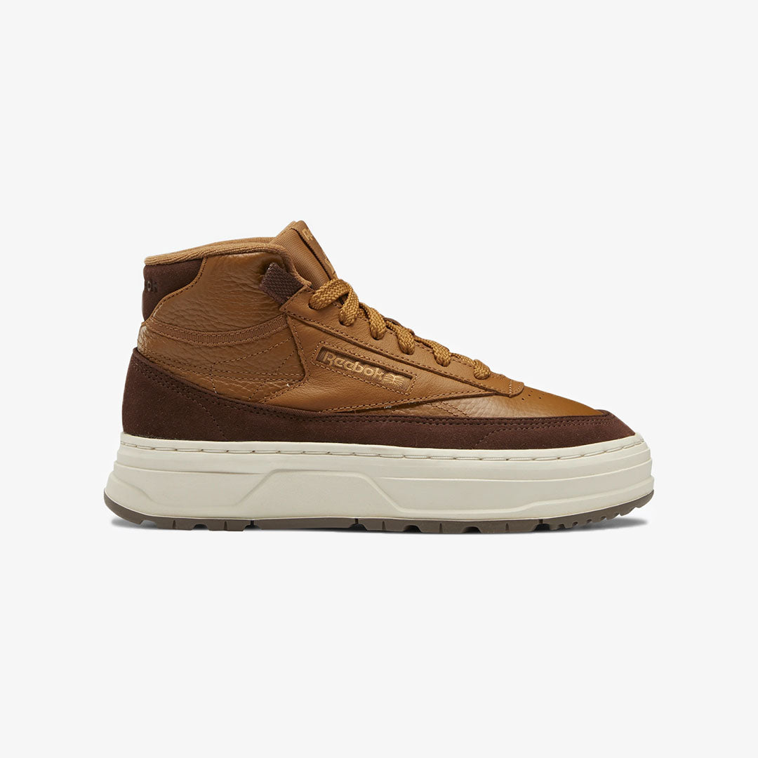 Reebok | CLUB C DOUBLE GEO MID { BROWN - view 4