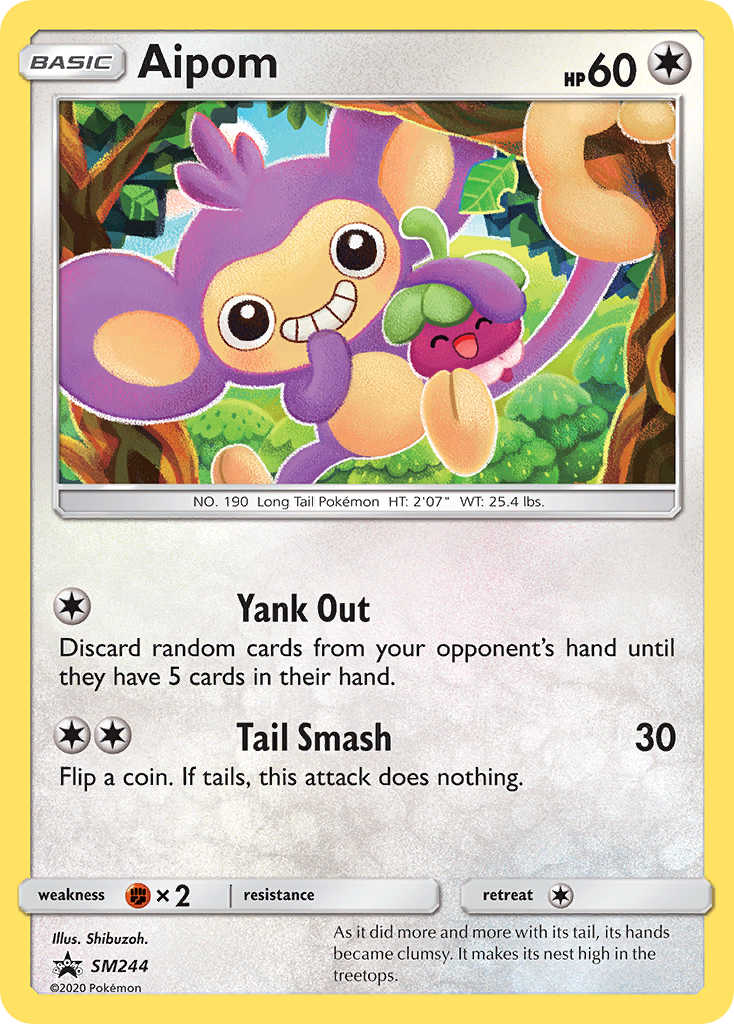 Promo smp-sm244 non-holo – Pokémon Aipom - SM244 - Promo [smp-SM244] [Non-Holo] - Aipom - SM244 - Promo