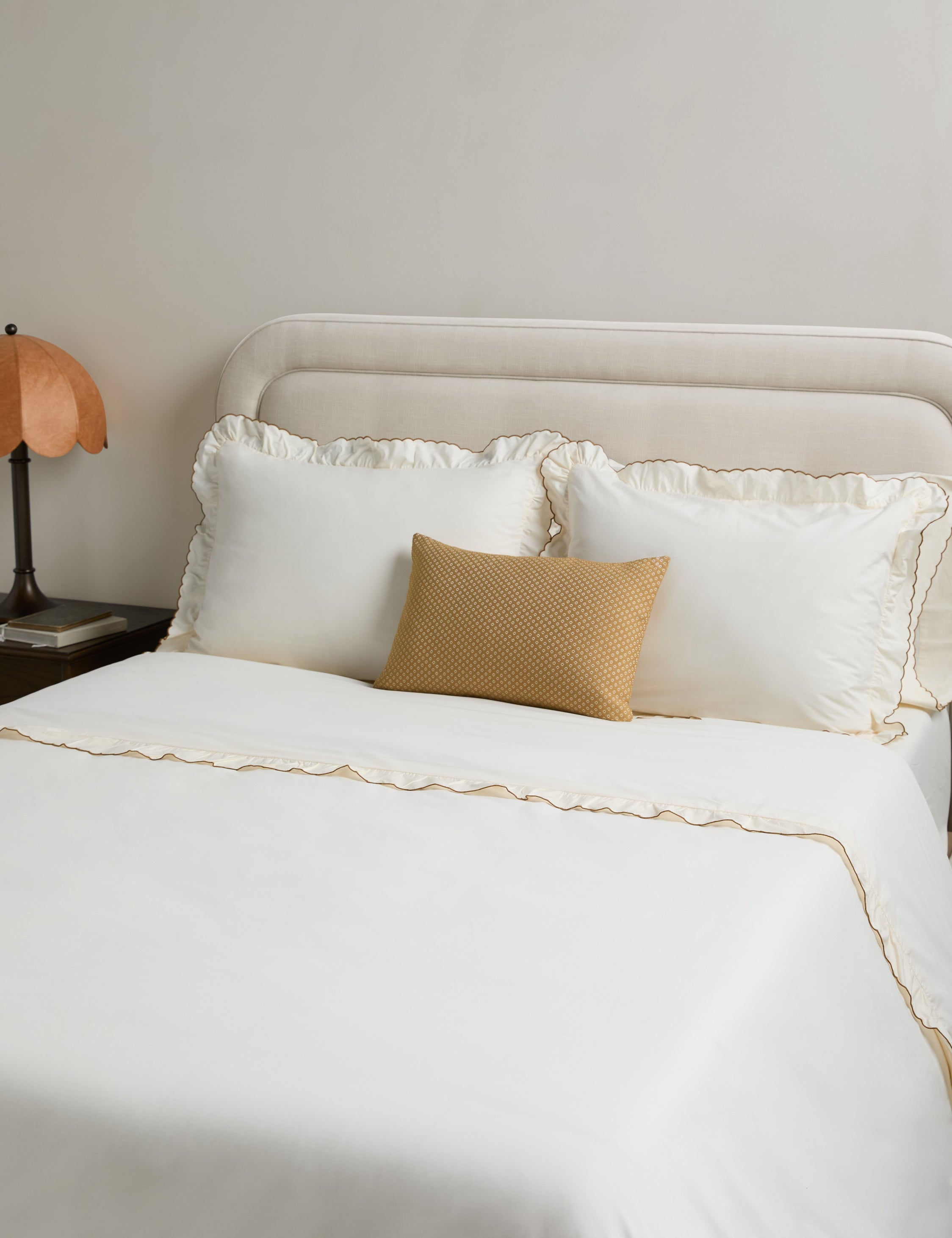 Lulu and Georgia Hatton Scalloped Percale Duvet Cover - view 2