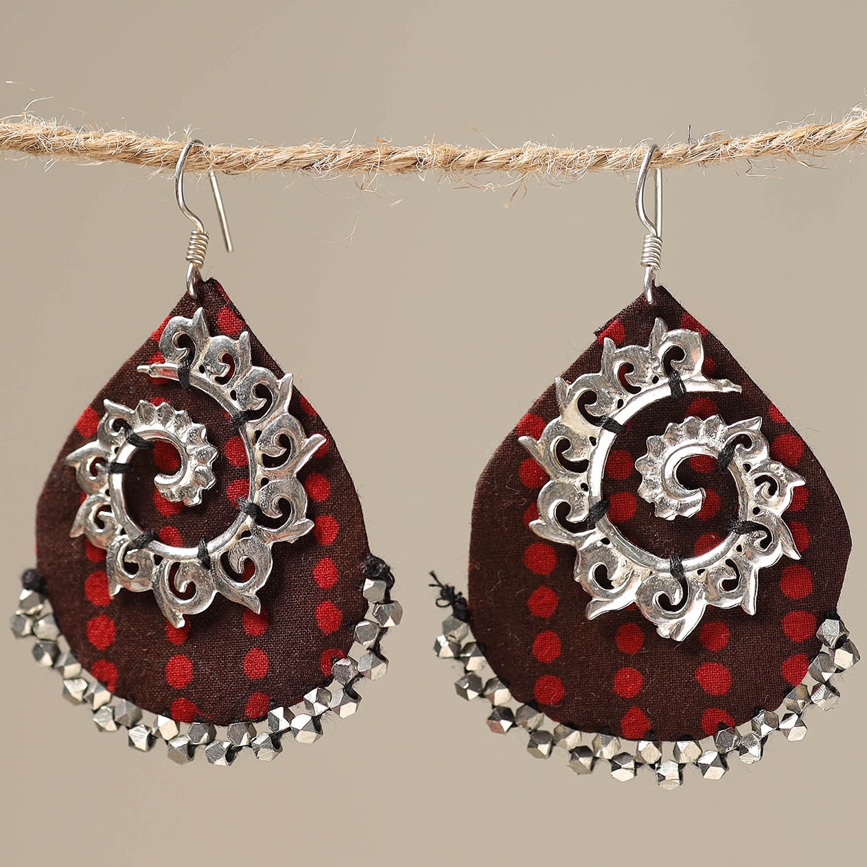 JALPARI Ayat Handcrafted GS Fabart Earrings 38 - view 2