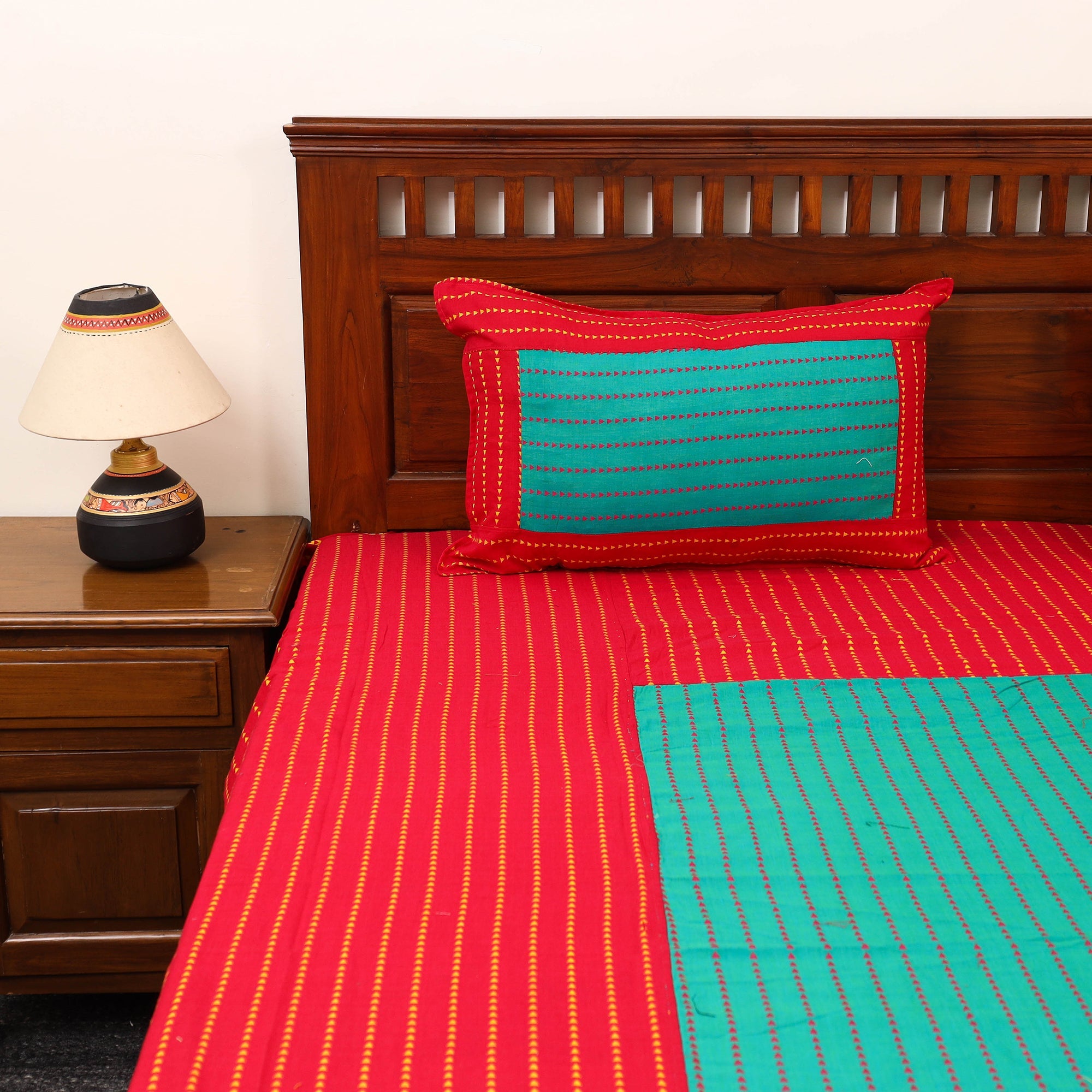 SOUTH KARGHA Patchwork Cotton Double Jacquard Bedsheet Set 17 - view 2